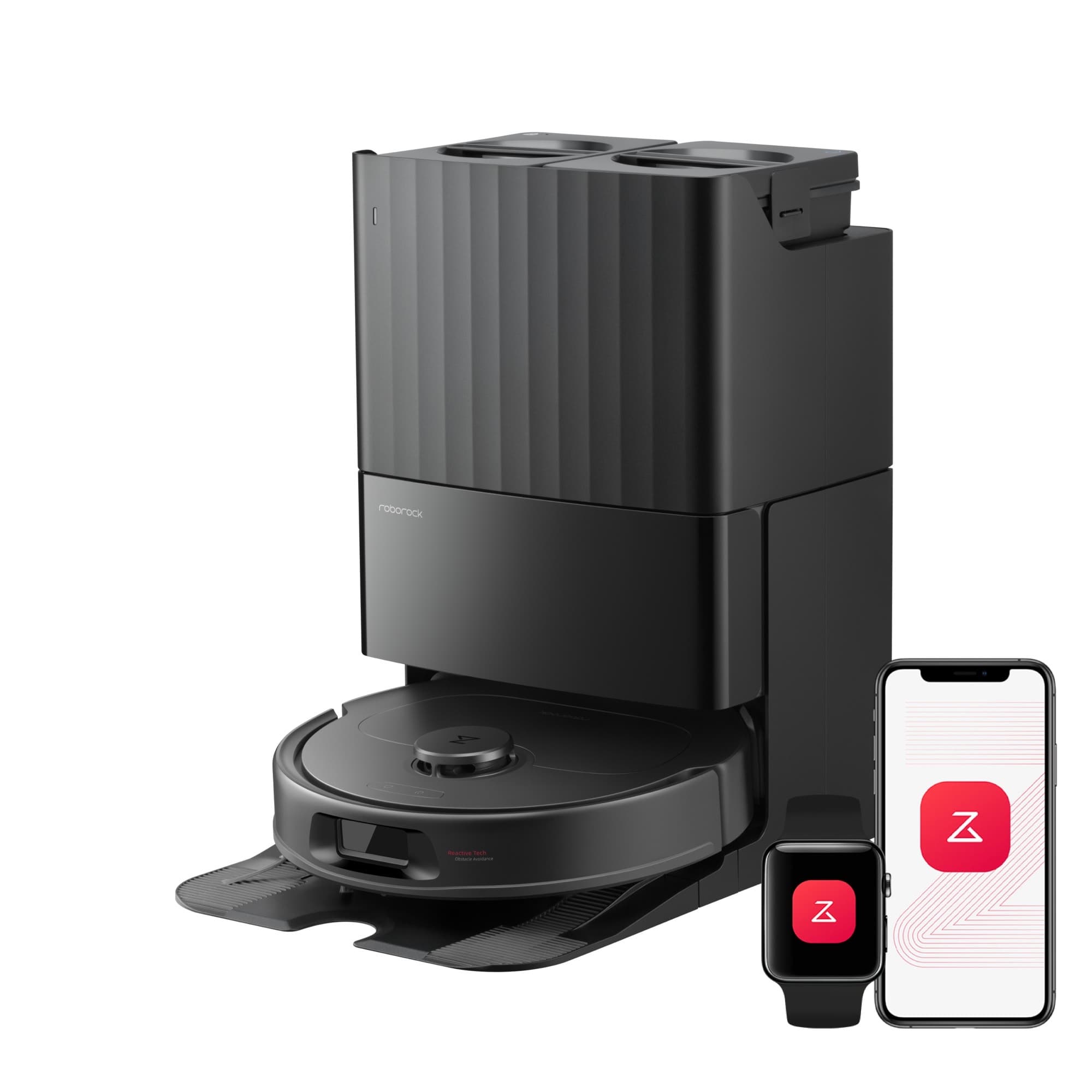Roborock QV 35A in black with its dock