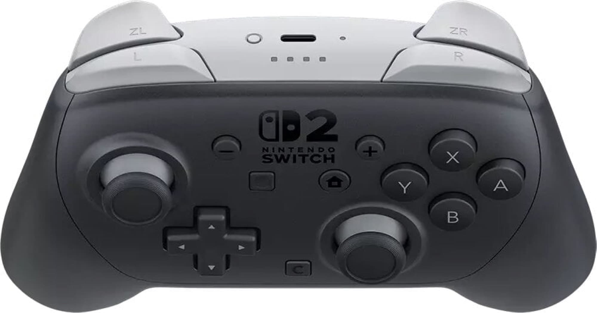 Pro Controller from above with shoulder buttons