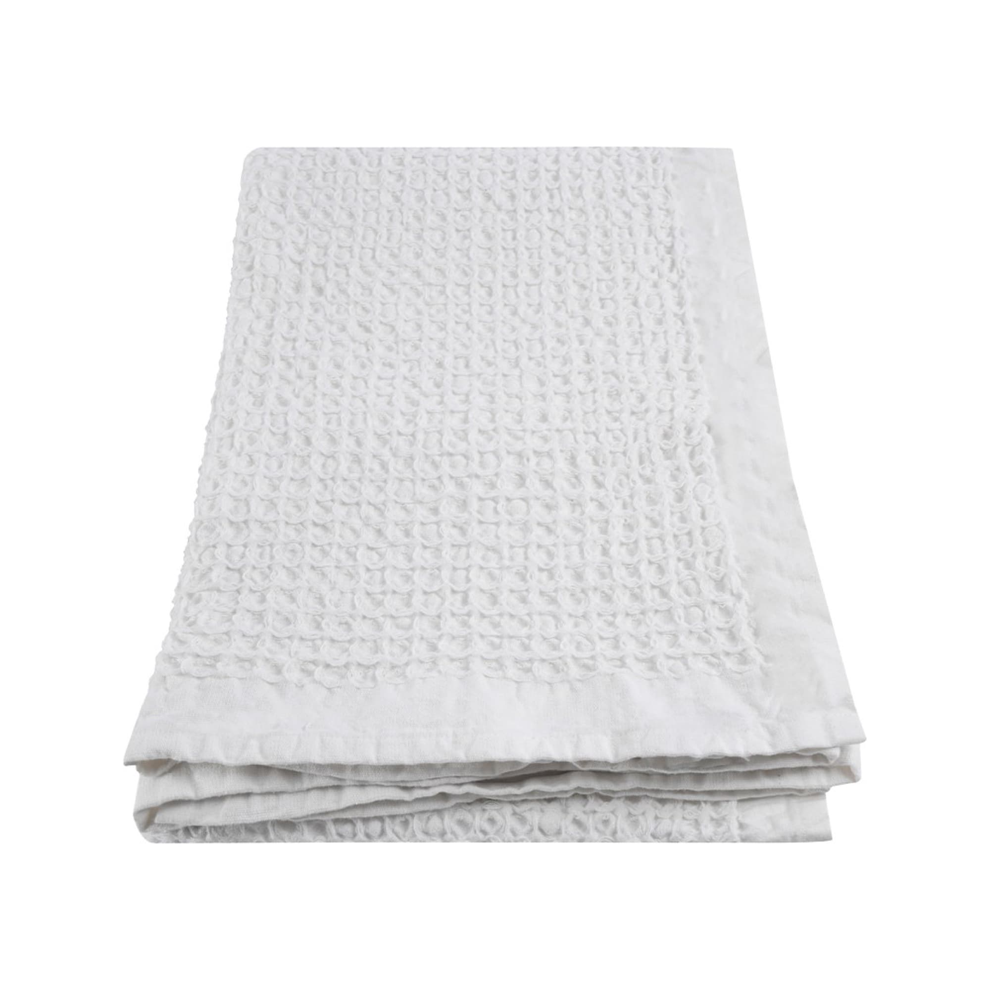 White waffle bath sheet