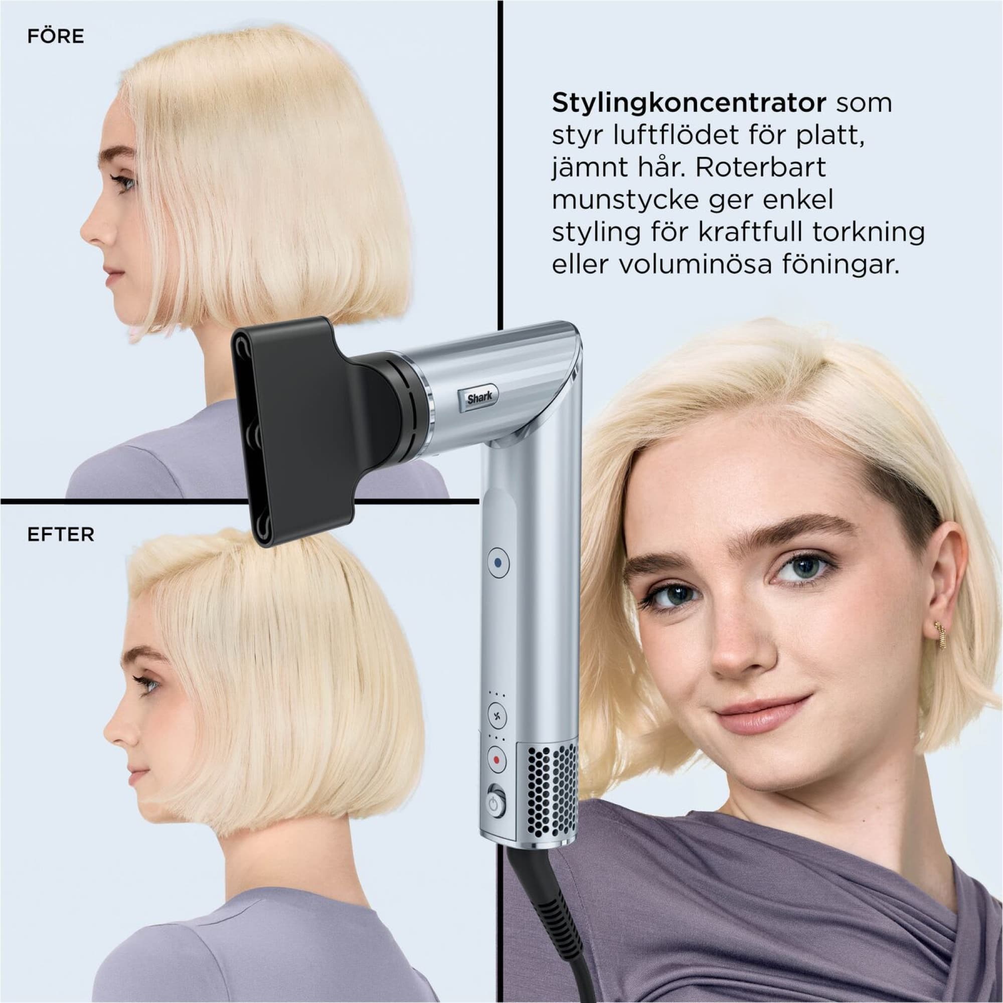 The styling concentrator for a smooth blow-dry