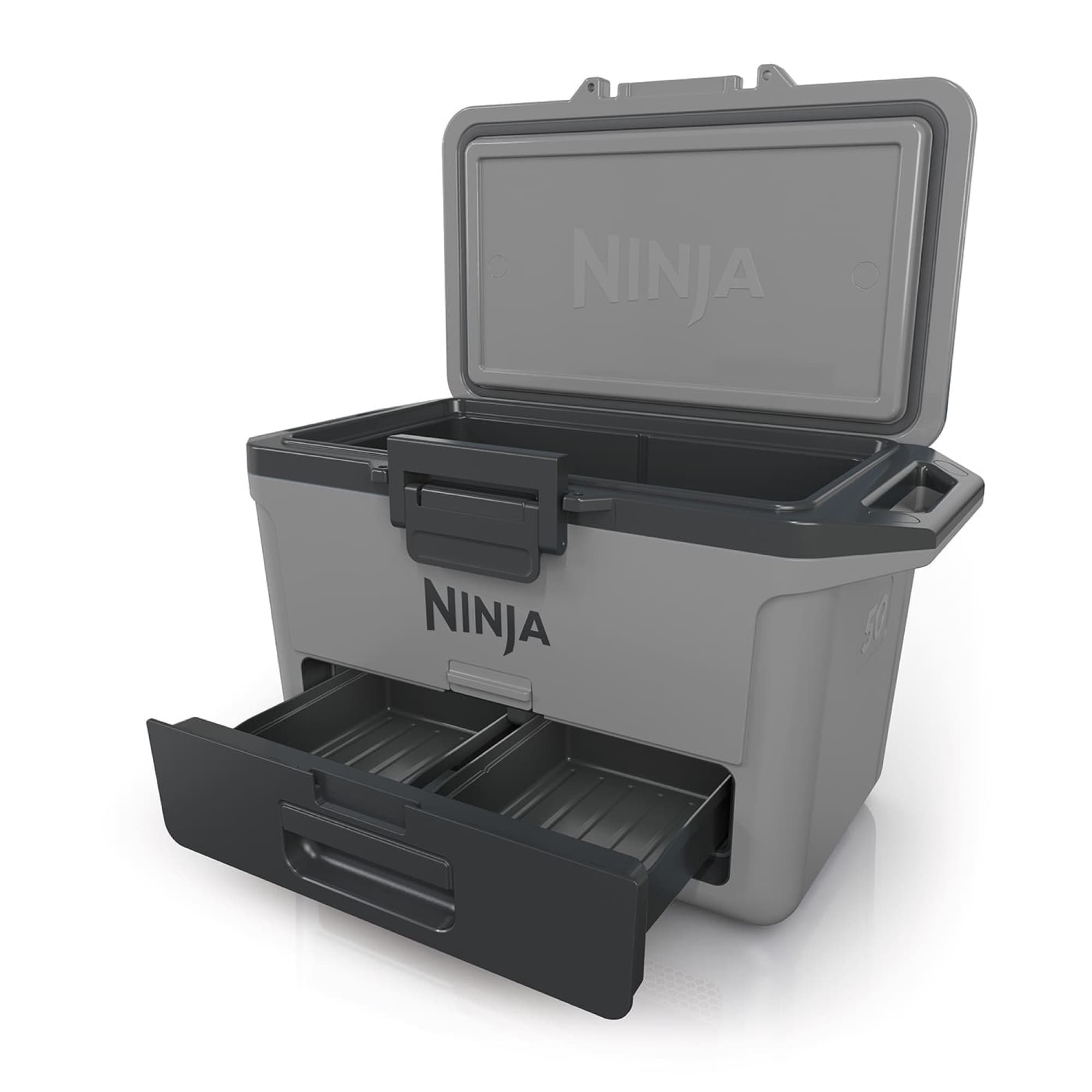 The cooler with the Dry Zone drawer pulled out