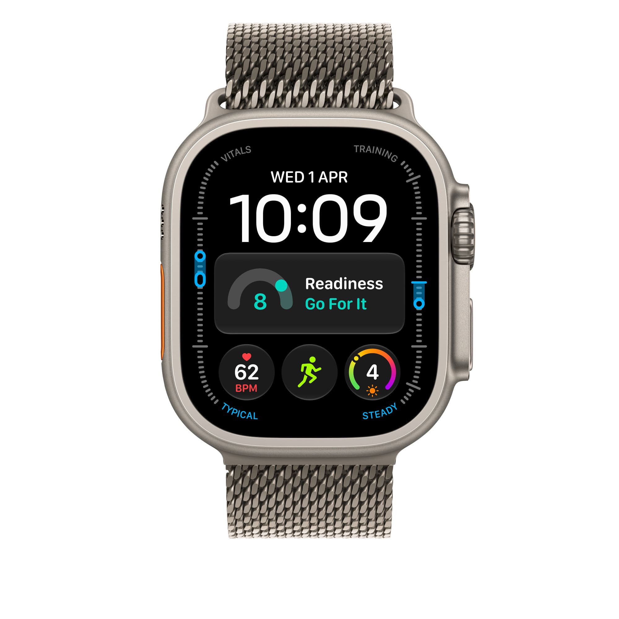 Titanium Milanese Loop for Apple Watch on an Apple Watch (watch not included)