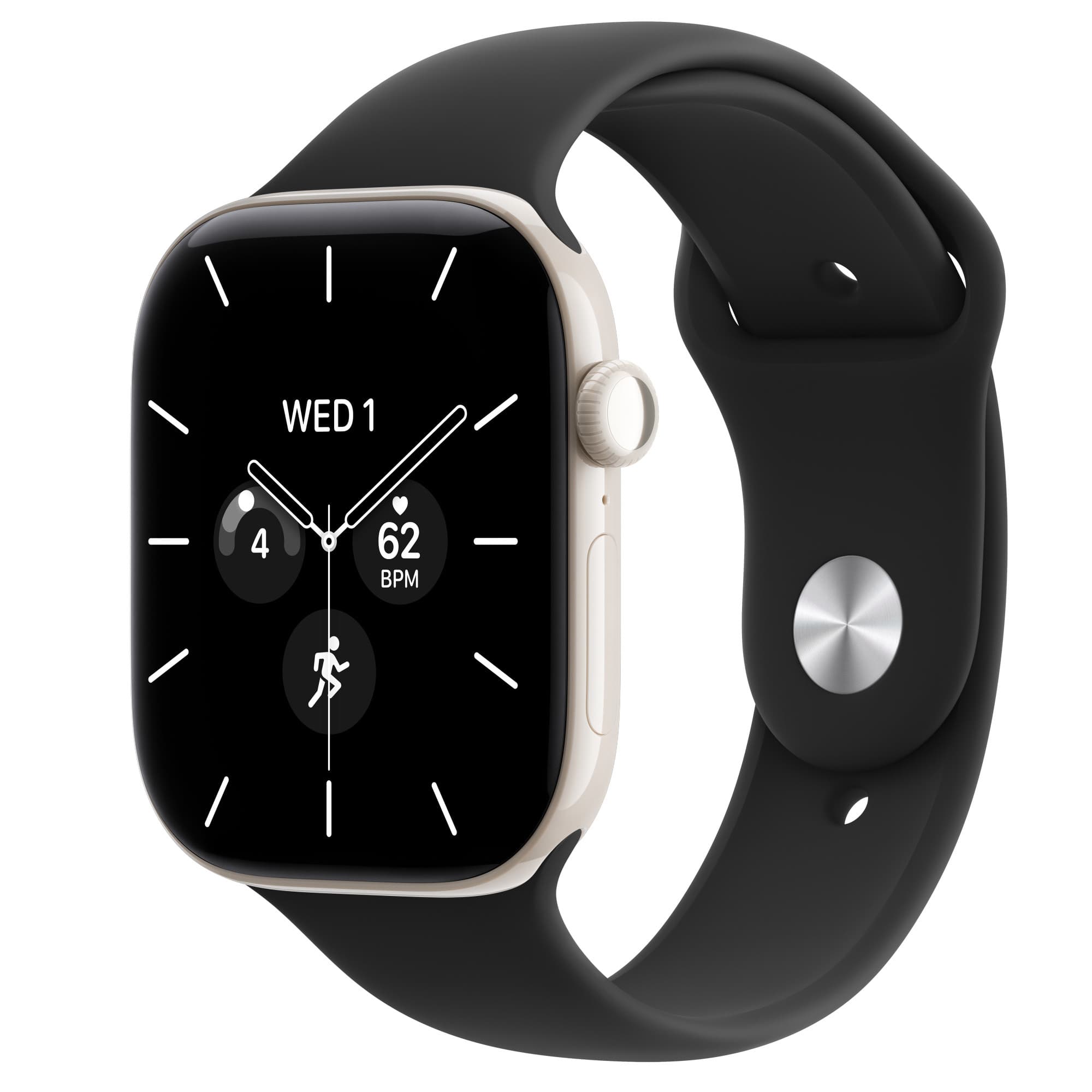 Apple Watch Series 12 in pearl white ceramic with black Sport Band