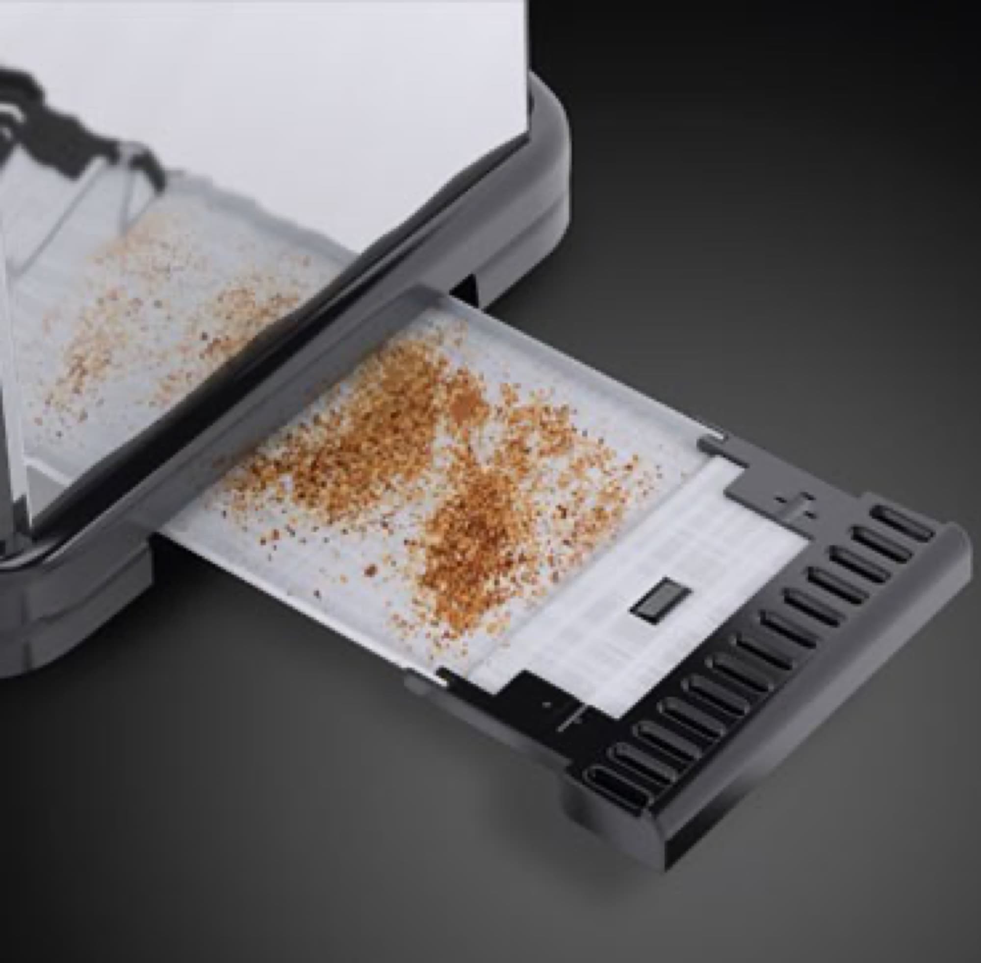 Removable crumb tray
