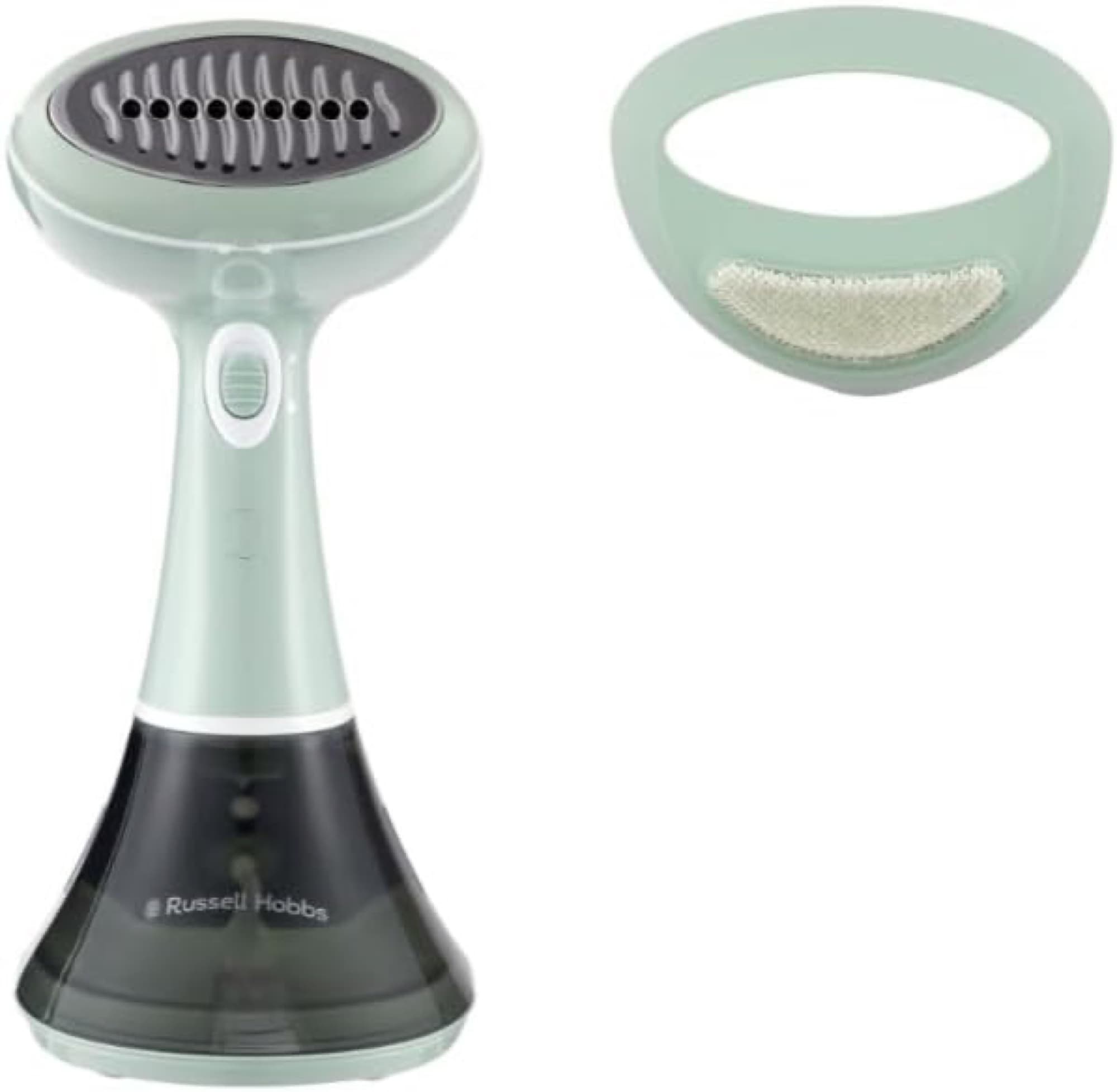 The steamer with lint brush