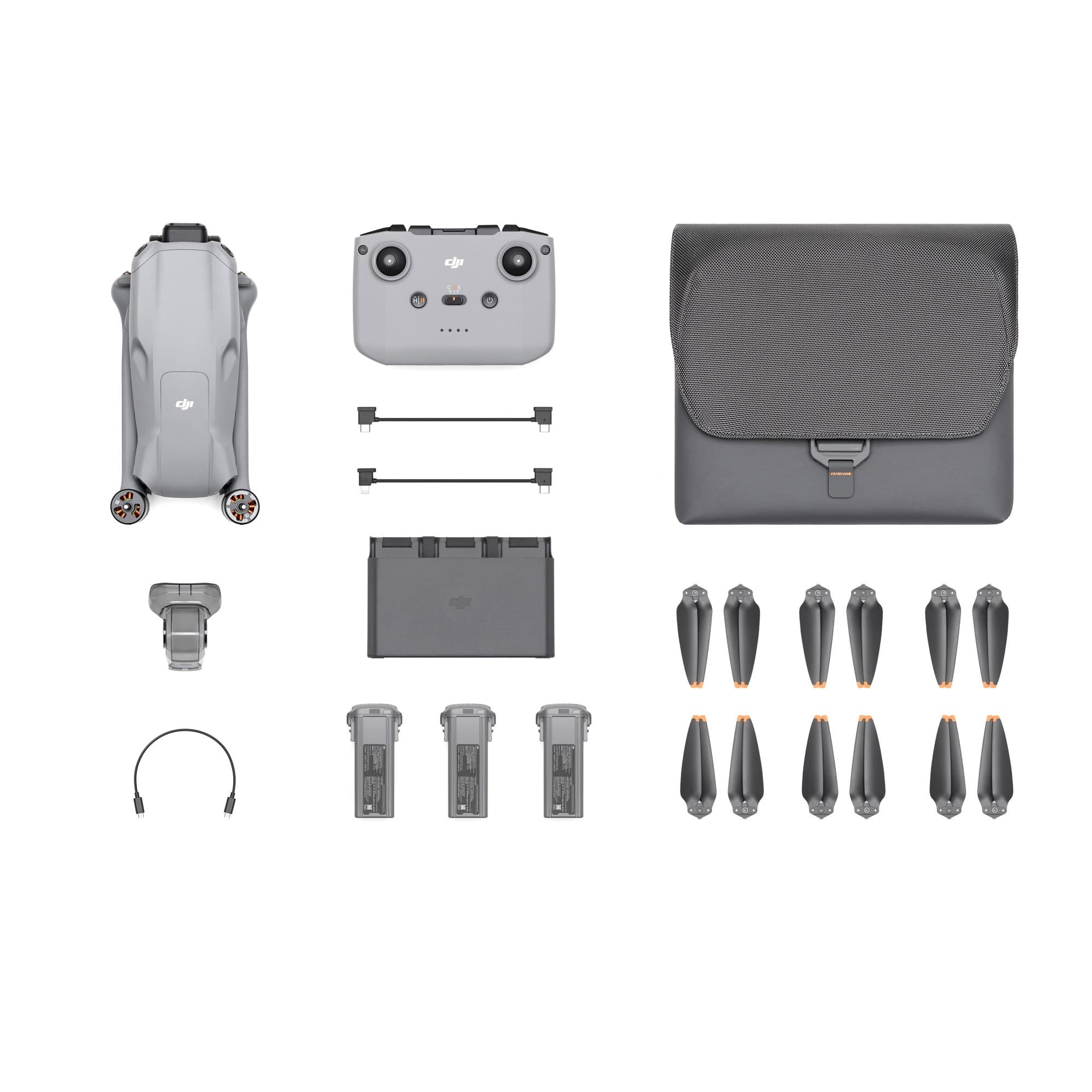 Contents of the DJI Air 3 Fly More Combo