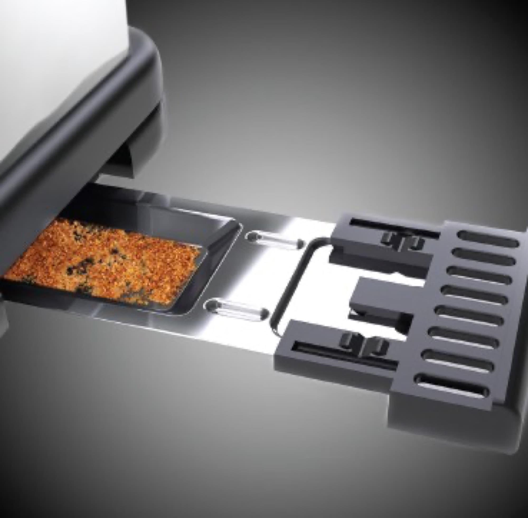 Removable crumb tray