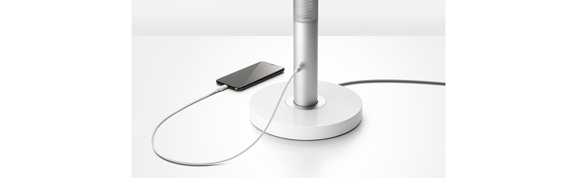 Charging a phone in the base
