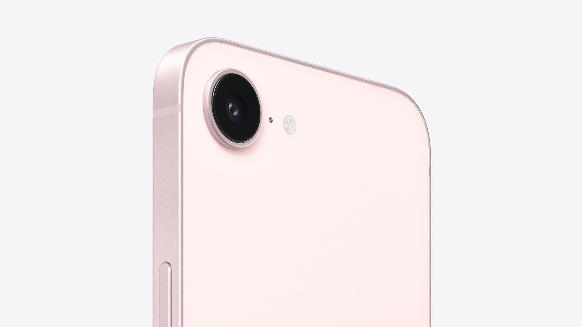 Close-up of the camera and aluminium edge