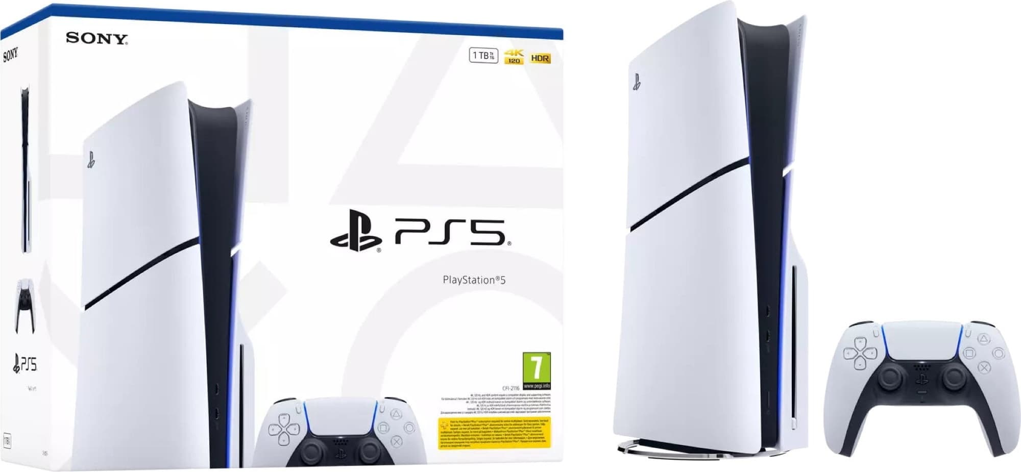 Box of PS5 Slim with disc drive