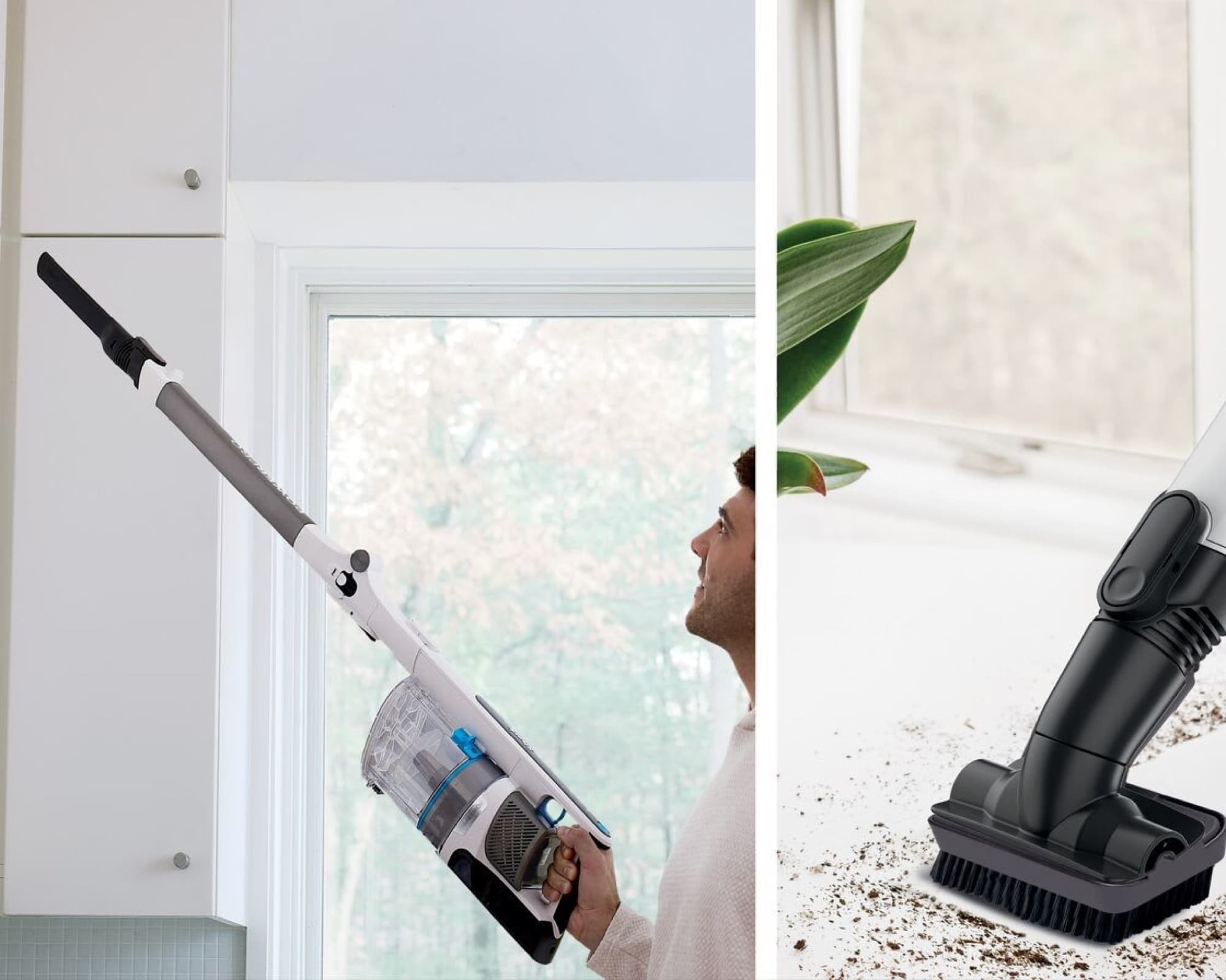 The handheld used with tools up high and on the counter