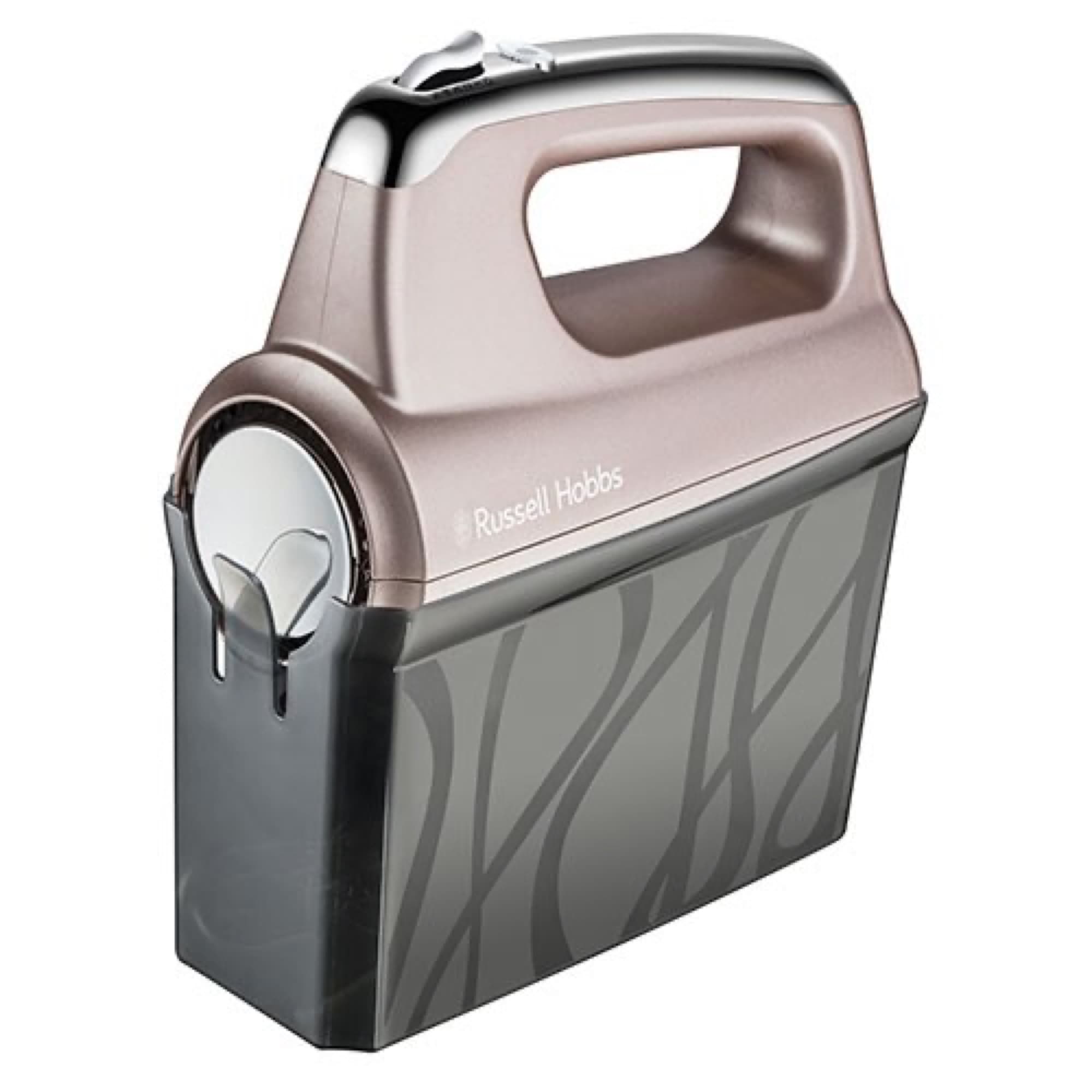 The mixer in its storage case