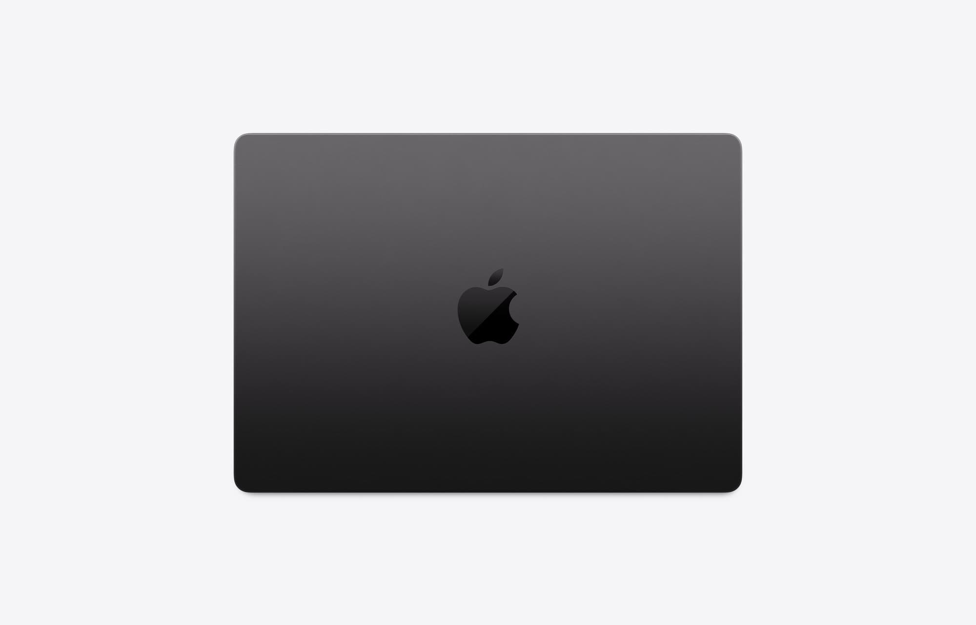 The lid with the Apple logo