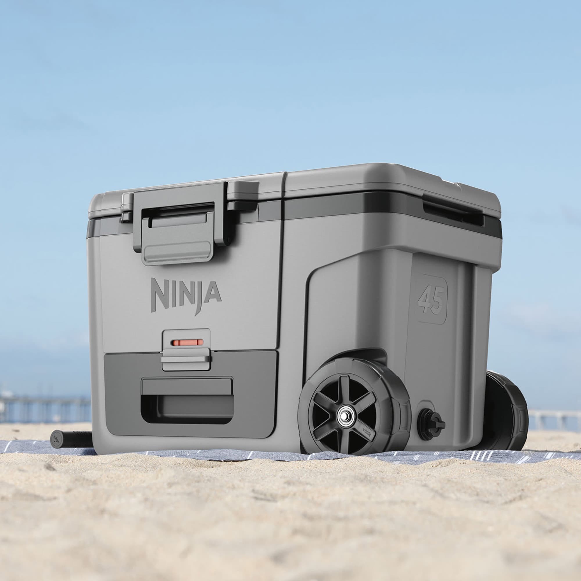 The cooler on the beach