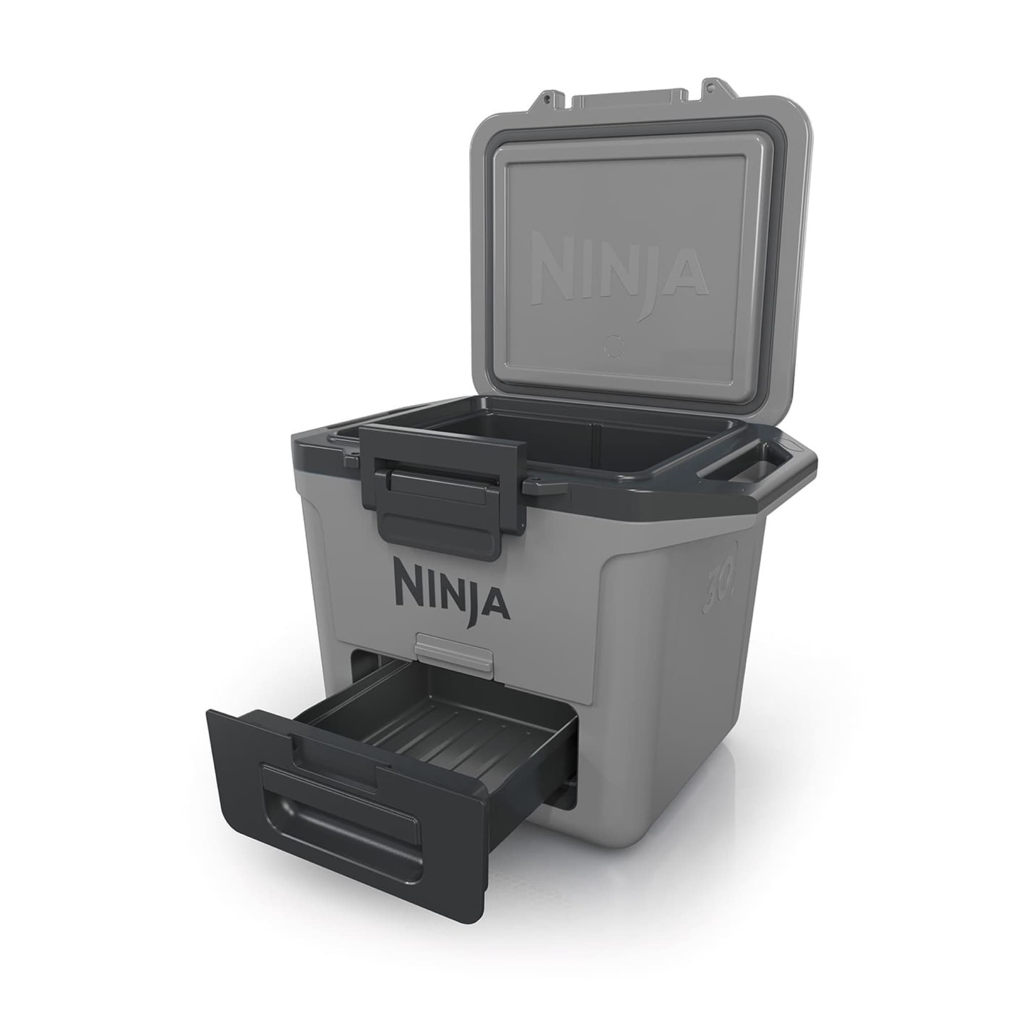 The cooler with the Dry Zone drawer pulled out