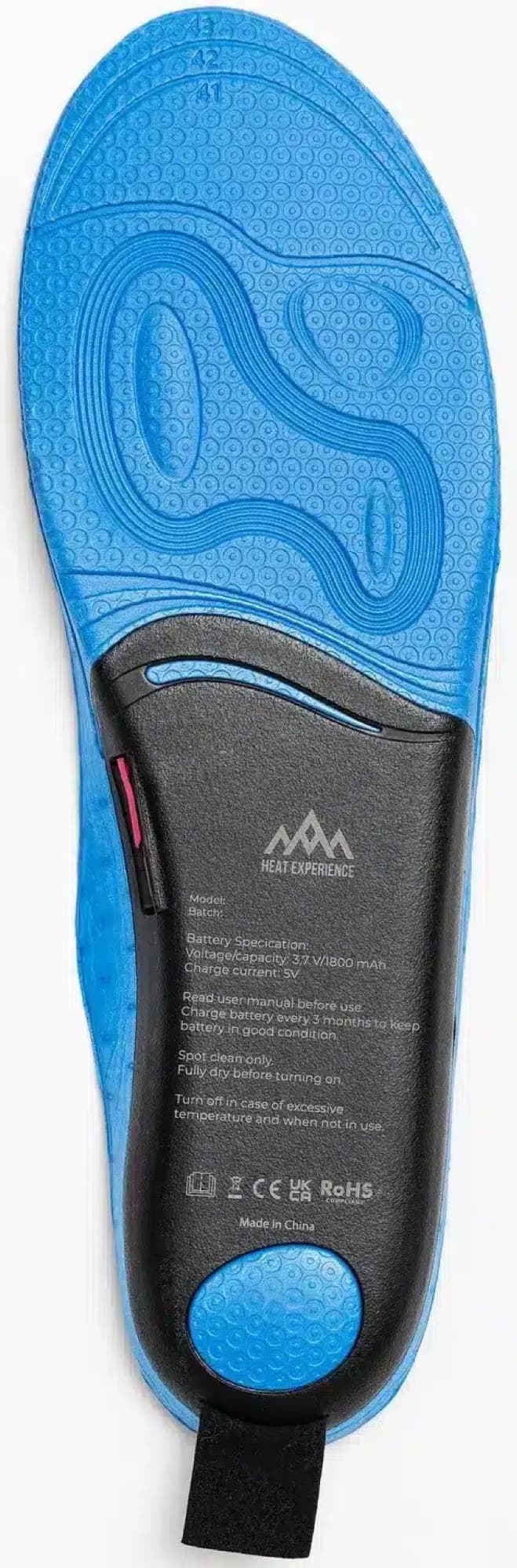 The insole from below