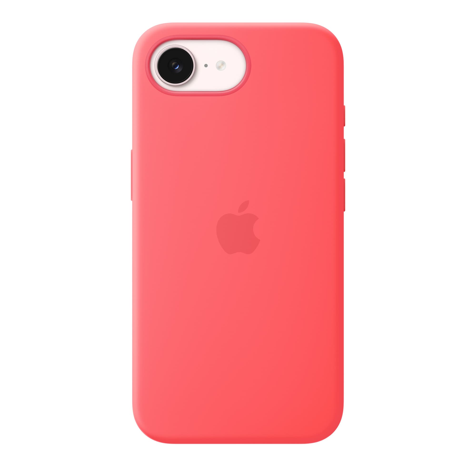 Silicone Case with MagSafe for iPhone 17e in bright guava