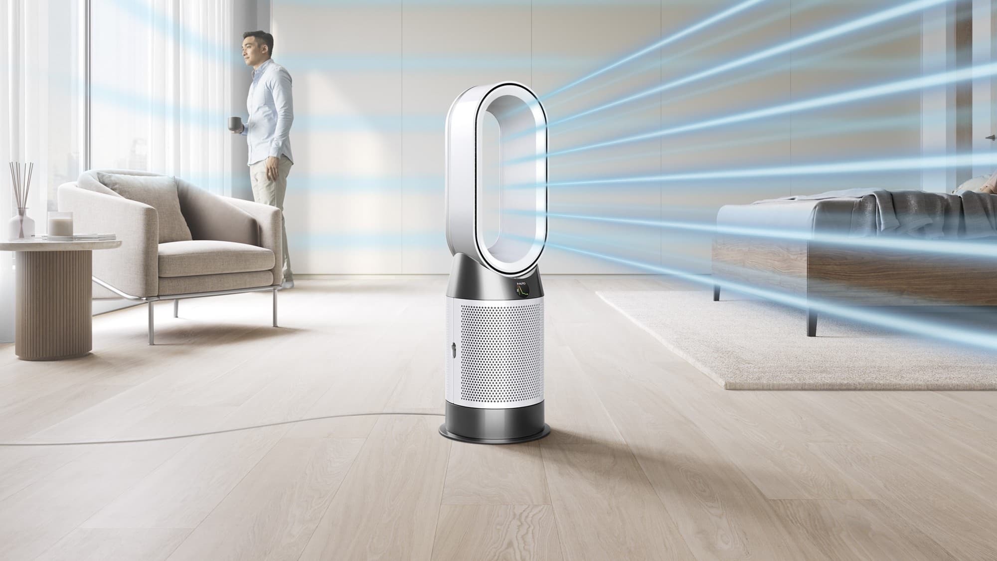 The airflow in the living room
