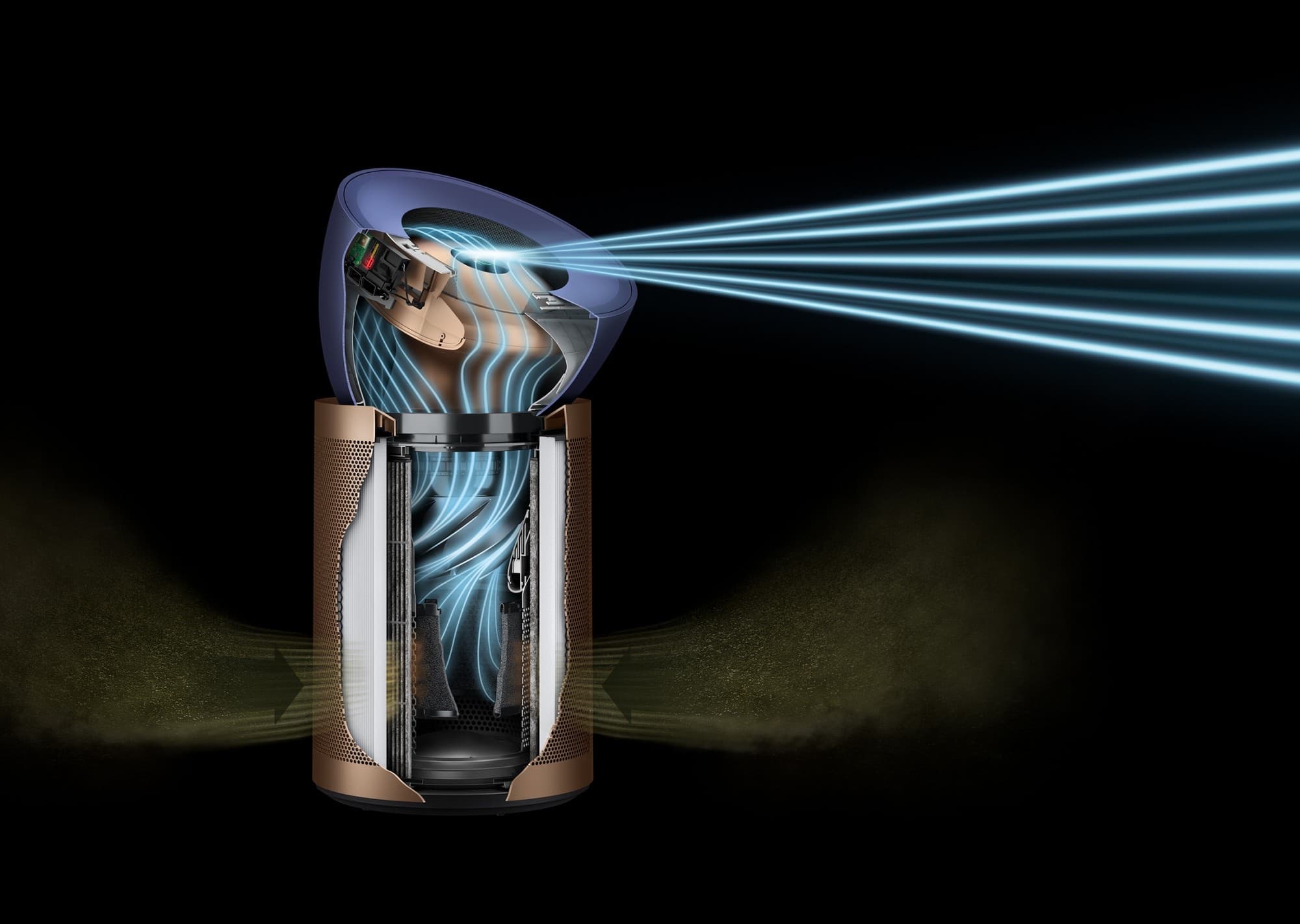 The airflow through the machine