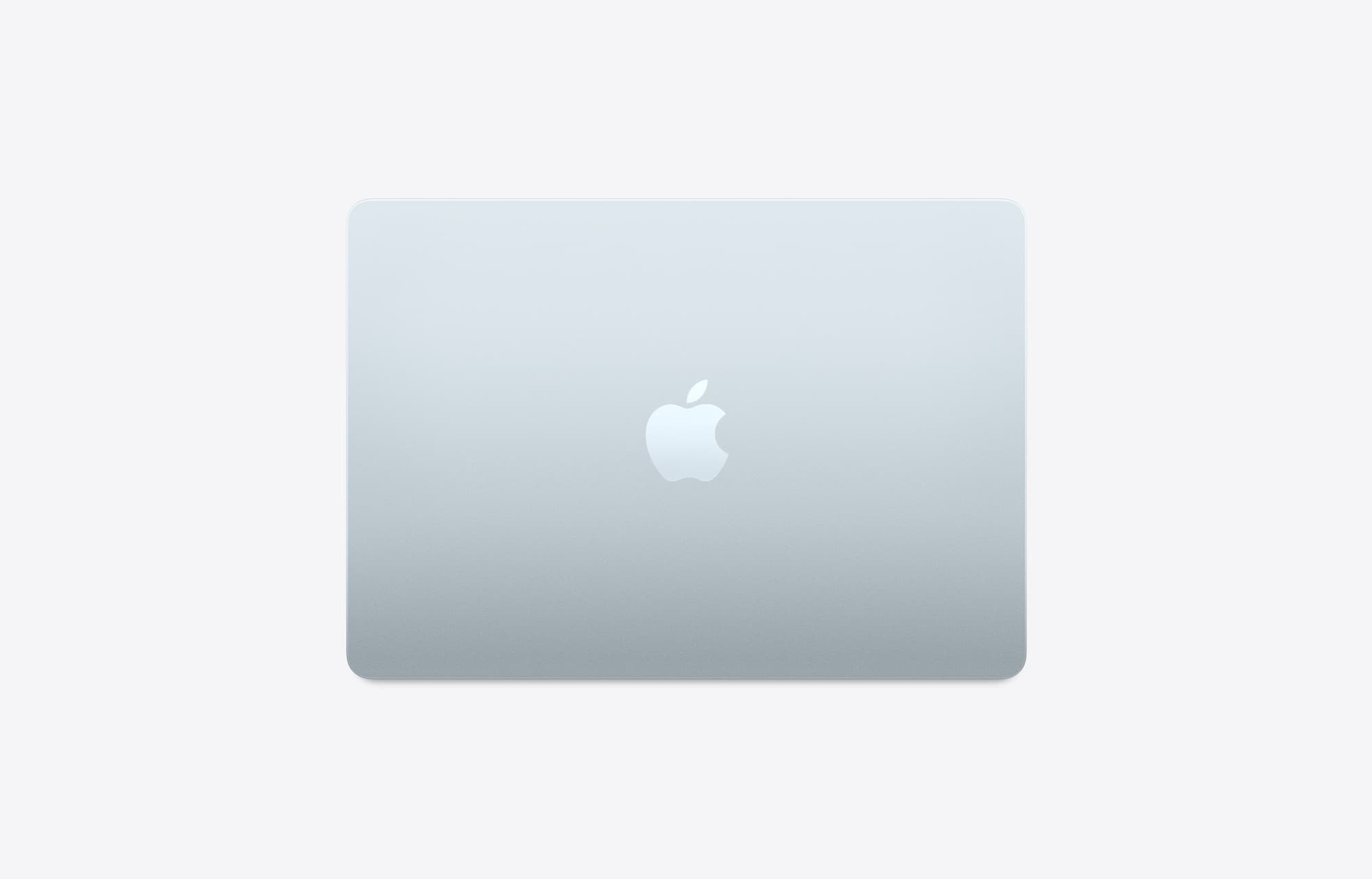 The lid with the Apple logo