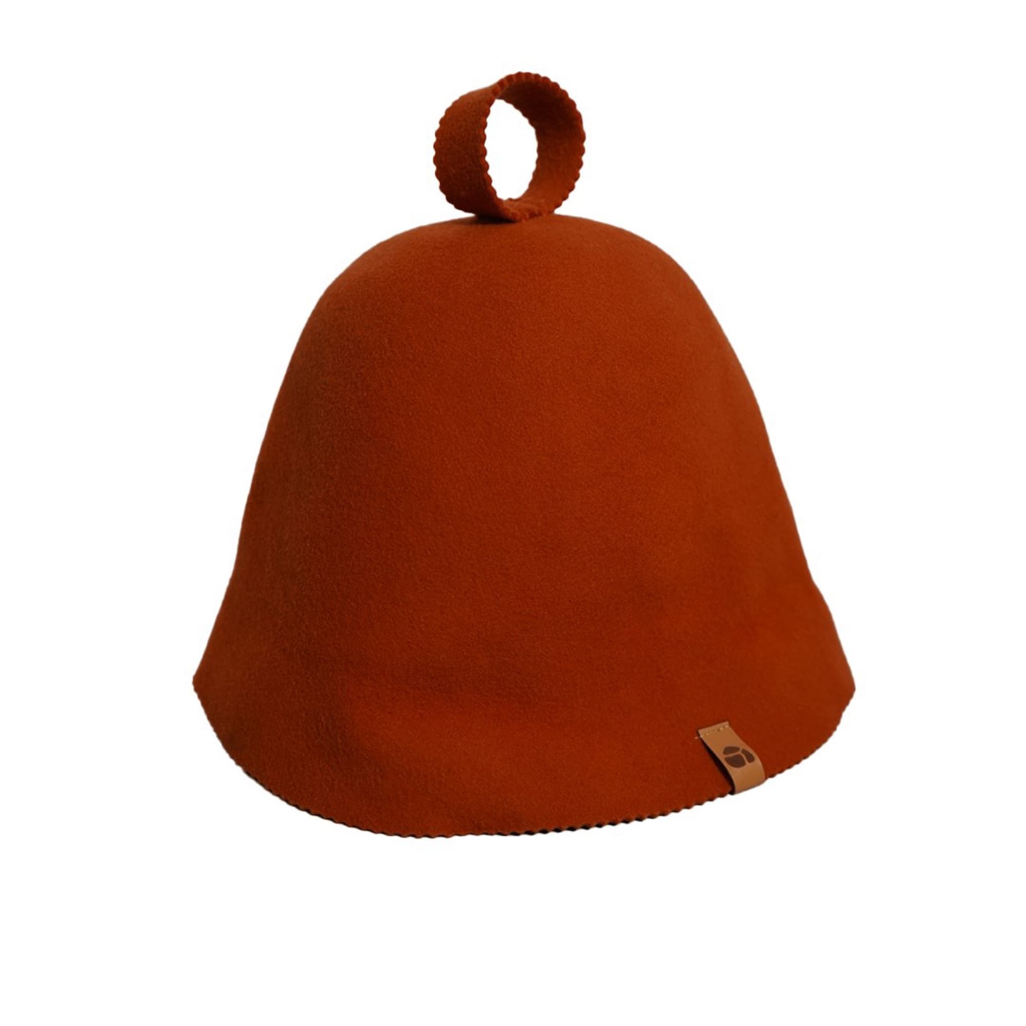 Orange wool sauna hat