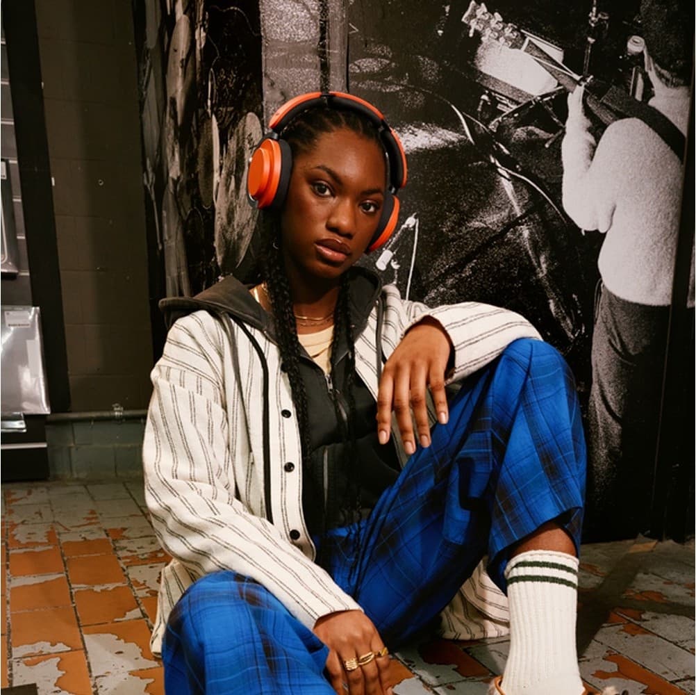 The headphones being worn