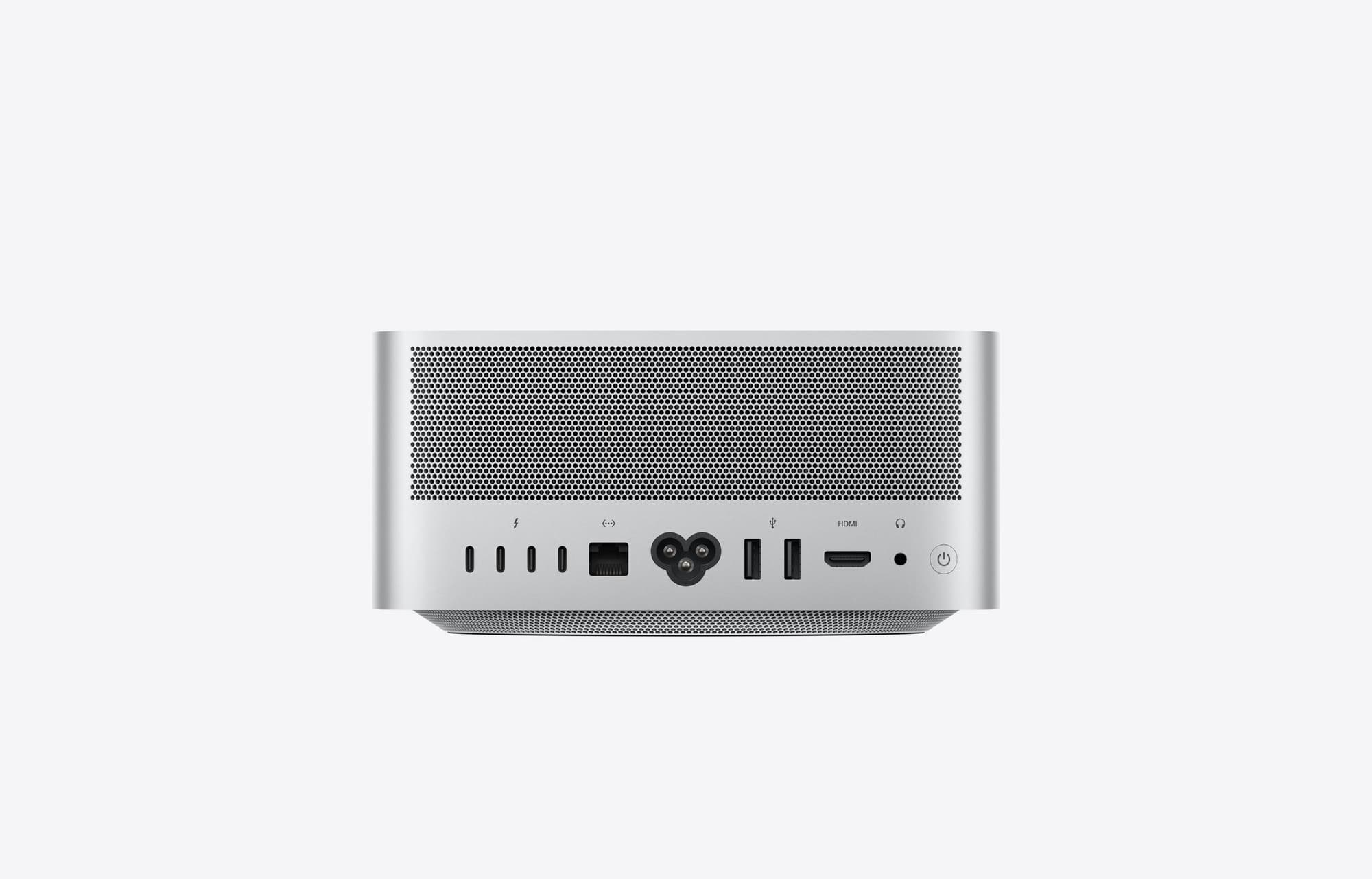 The ports on the back of Mac Studio