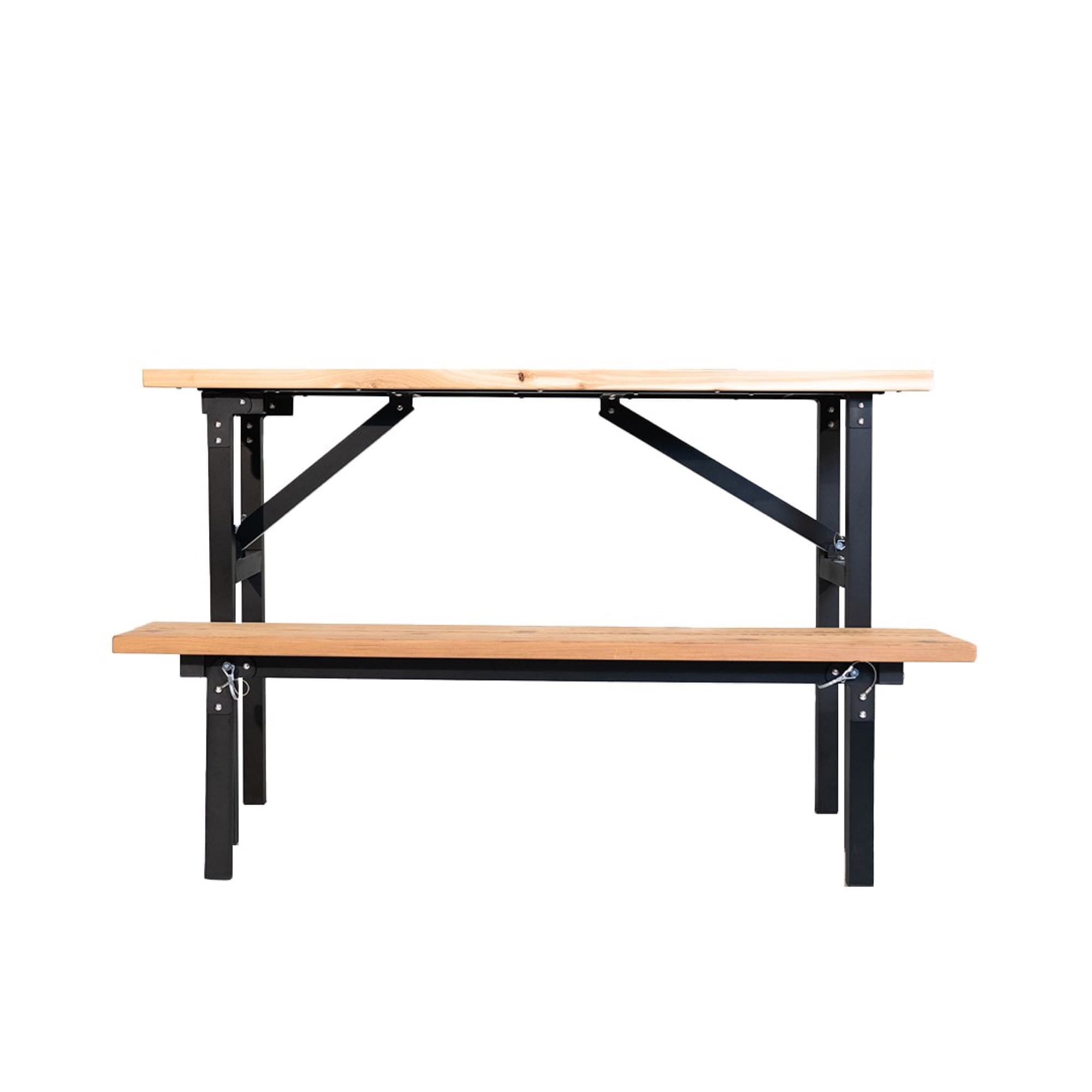 The two-level bench on a black background