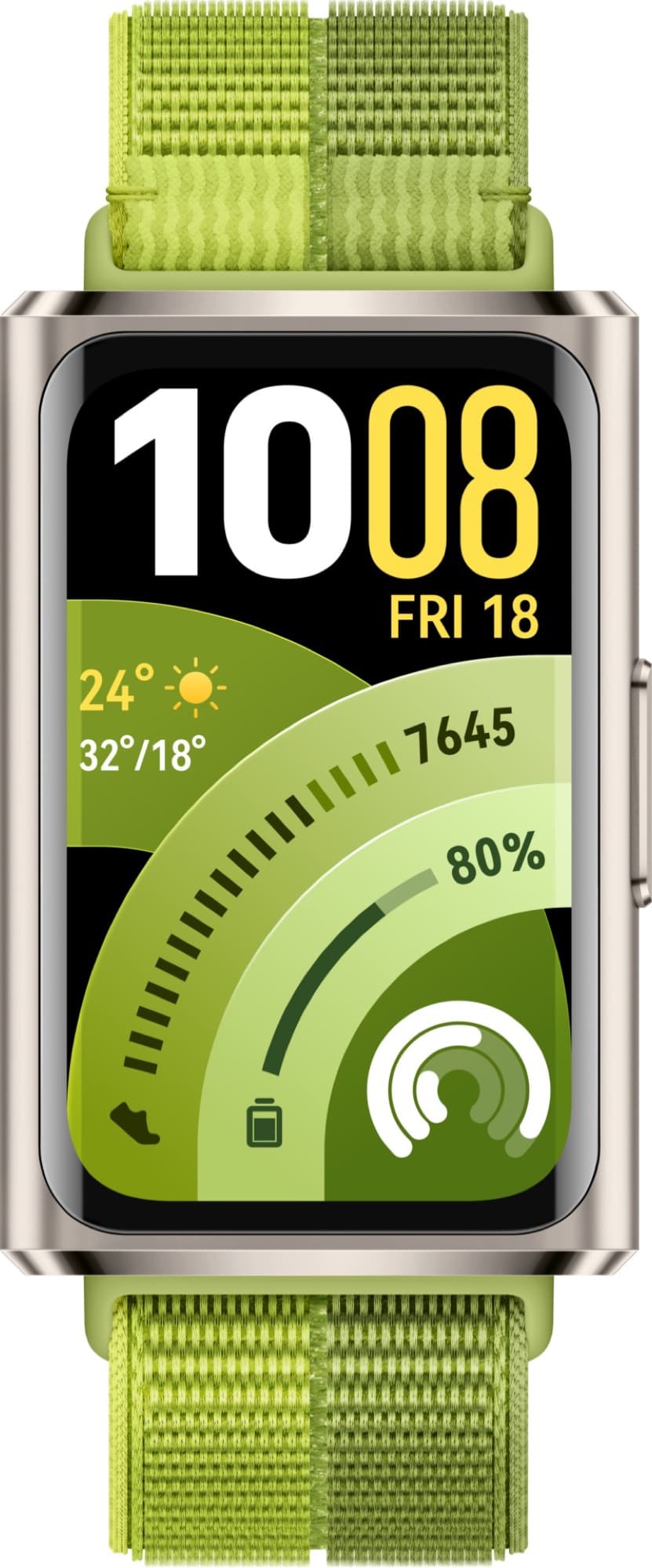 HUAWEI Band 11 Pro with green woven strap