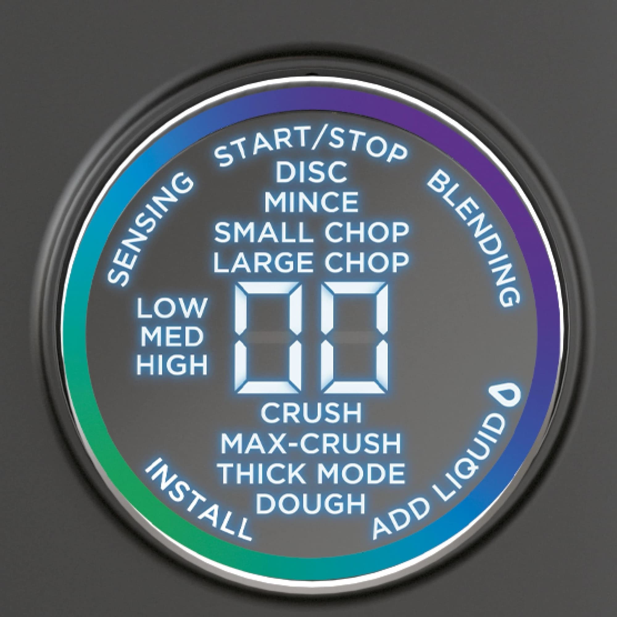 The Detect dial with programs and speeds
