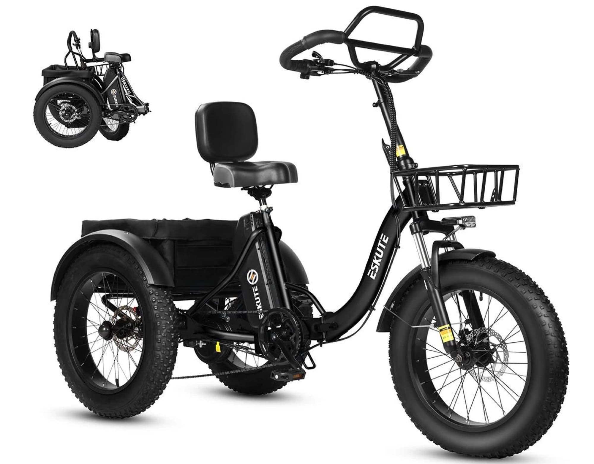 Eskute T302 Pro with folded frame shown