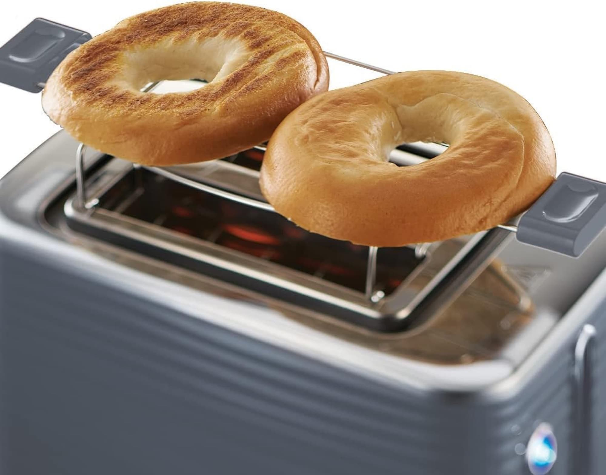 Bagels on the warming rack
