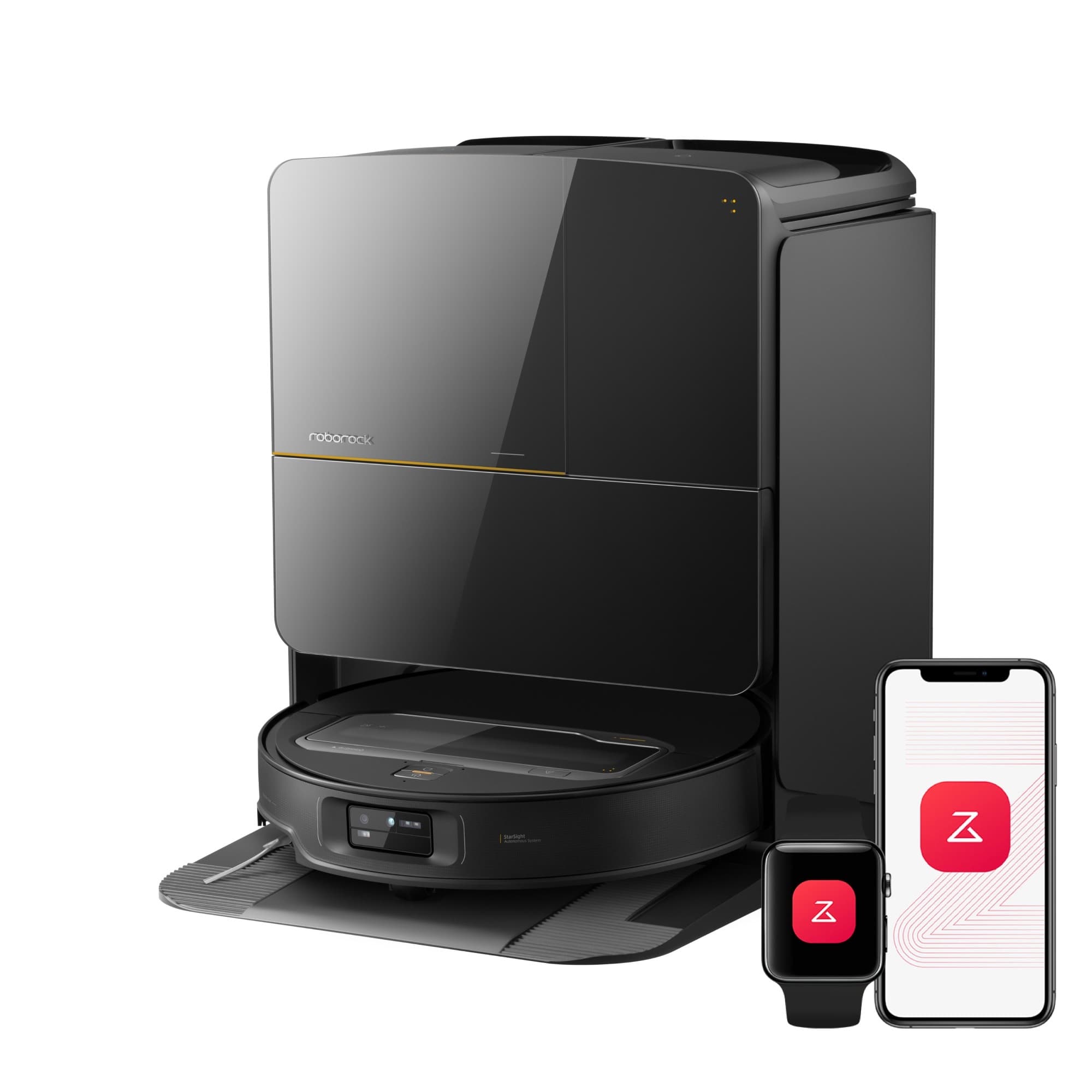 Roborock Saros Z70 in black with dock