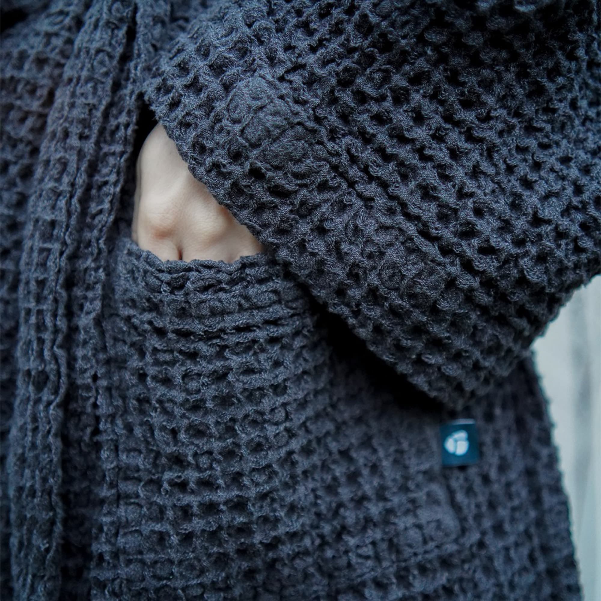 Close-up of the black robe