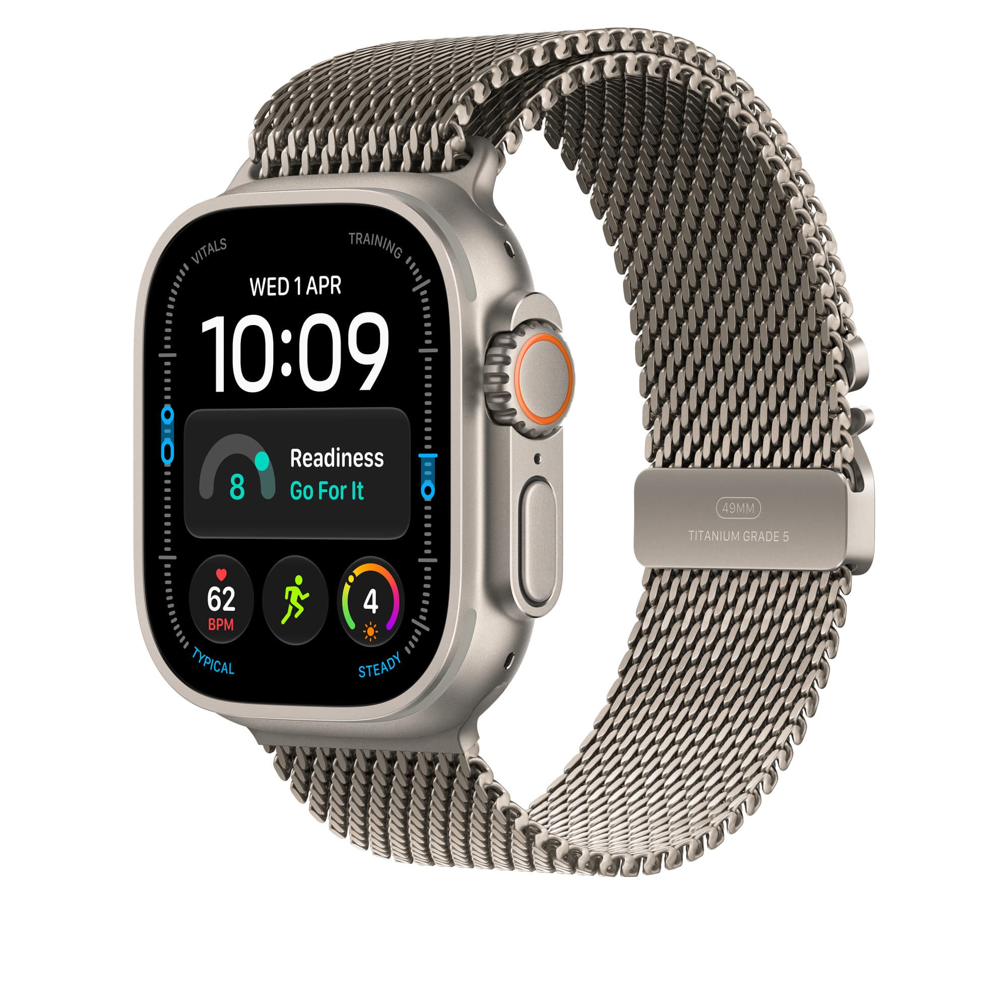 Titanium Milanese Loop for Apple Watch on an Apple Watch (watch not included)