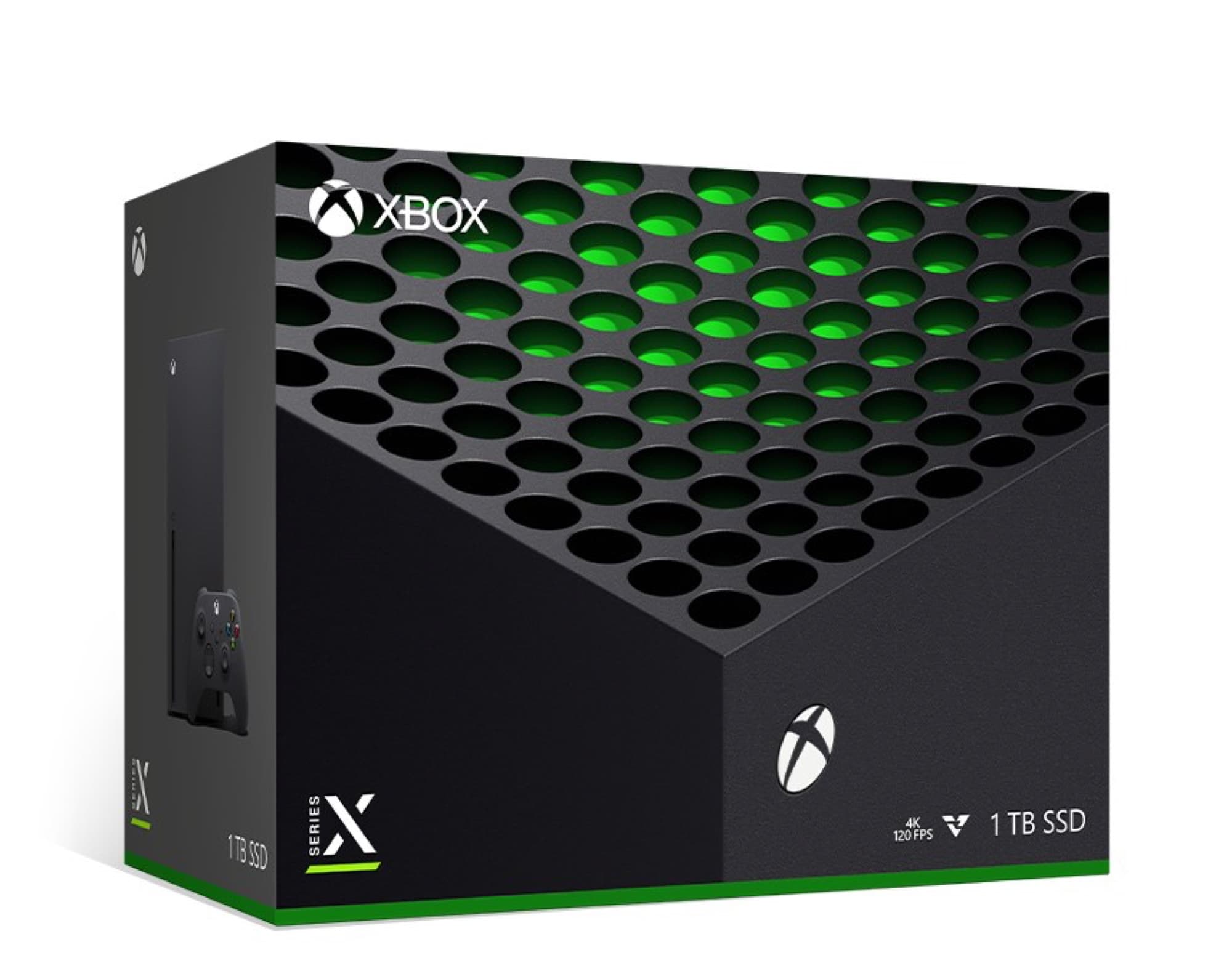 Box of Xbox Series X 1 TB Carbon Black