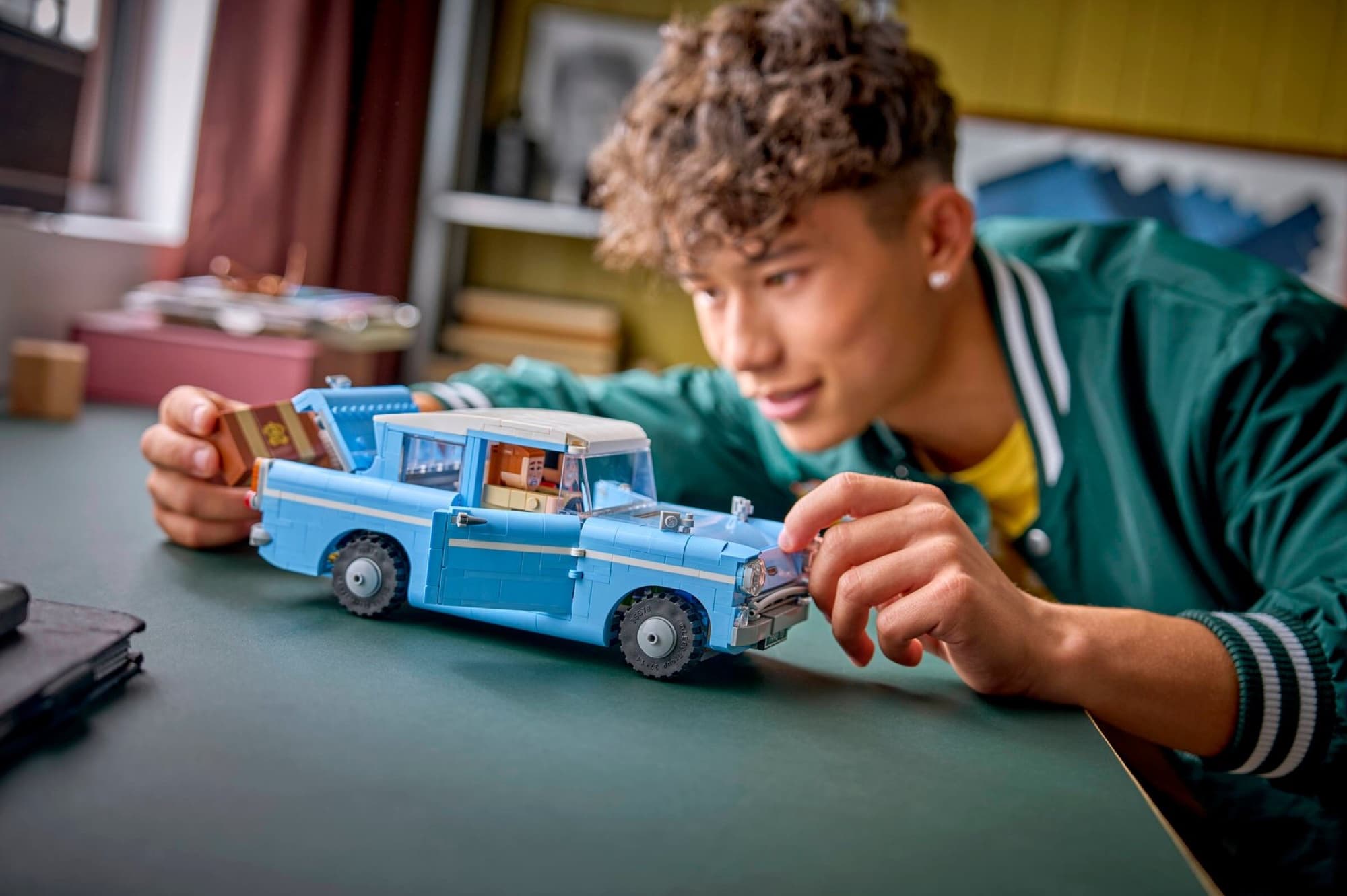 The enchanted Ford Anglia being built and played with
