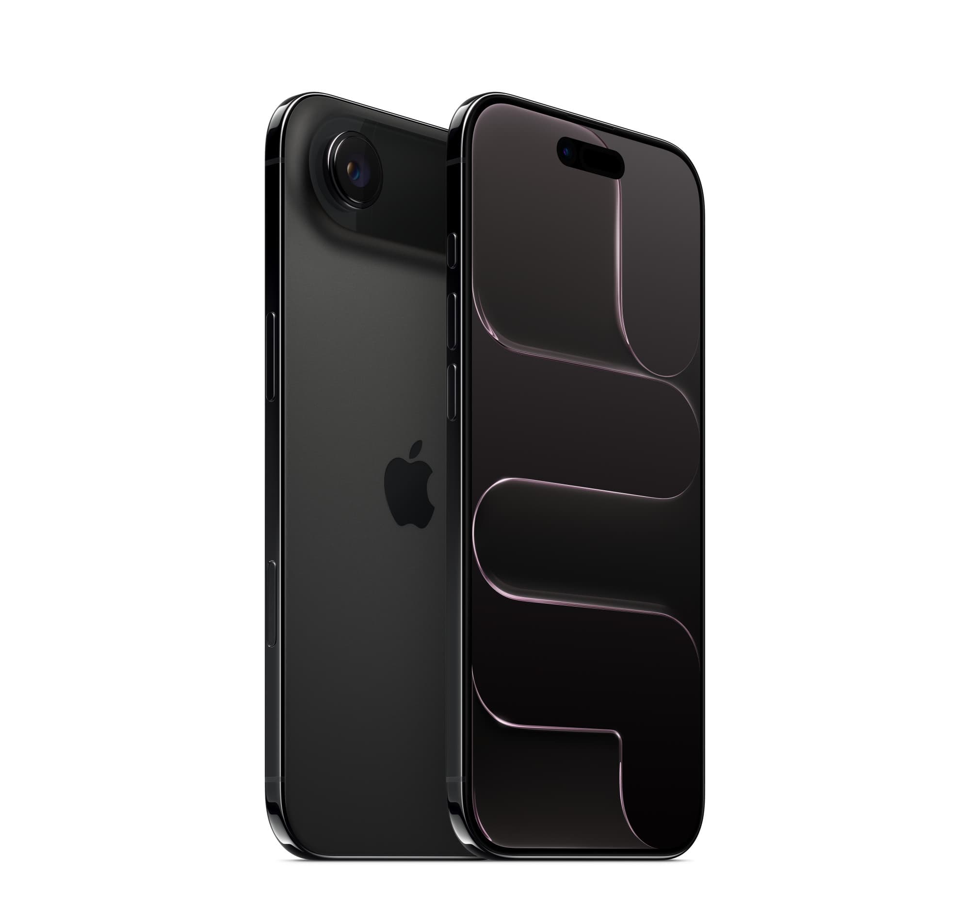 iPhone Air in space black, front and back