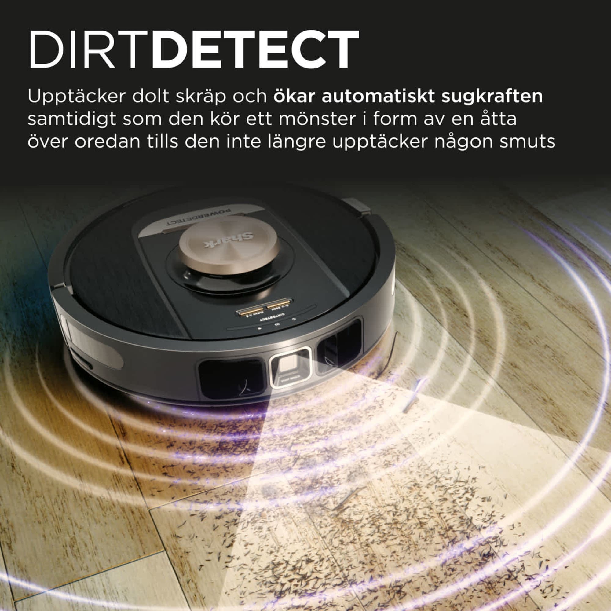 DirtDetect drives over the dirt in figure eights