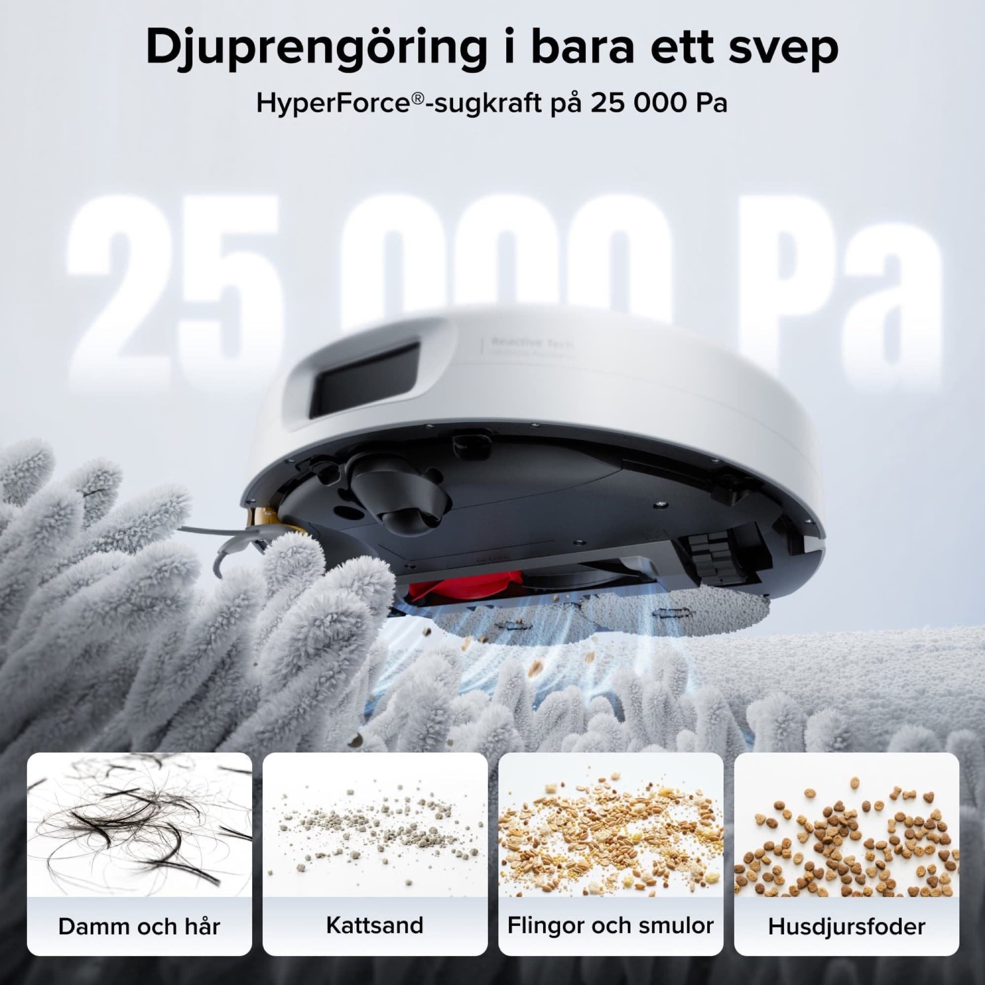 Qrevo 2 Pro vacuuming a rug