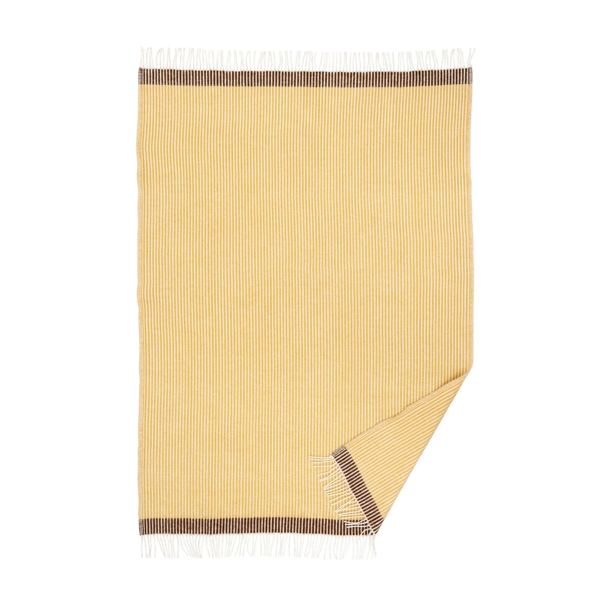 Rib throw 130 × 200 cm in Butter/chocolate