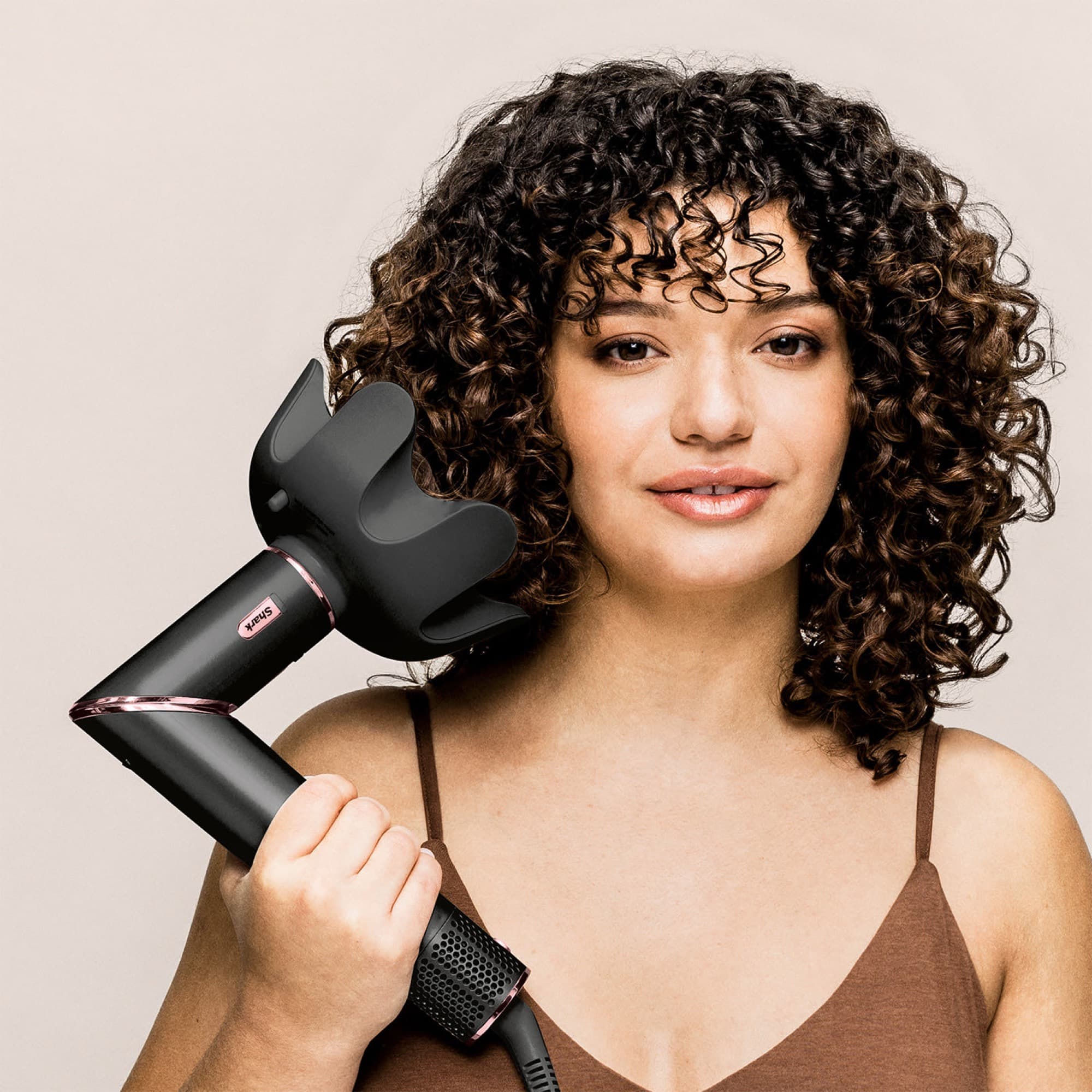 FlexStyle with diffuser on curly hair