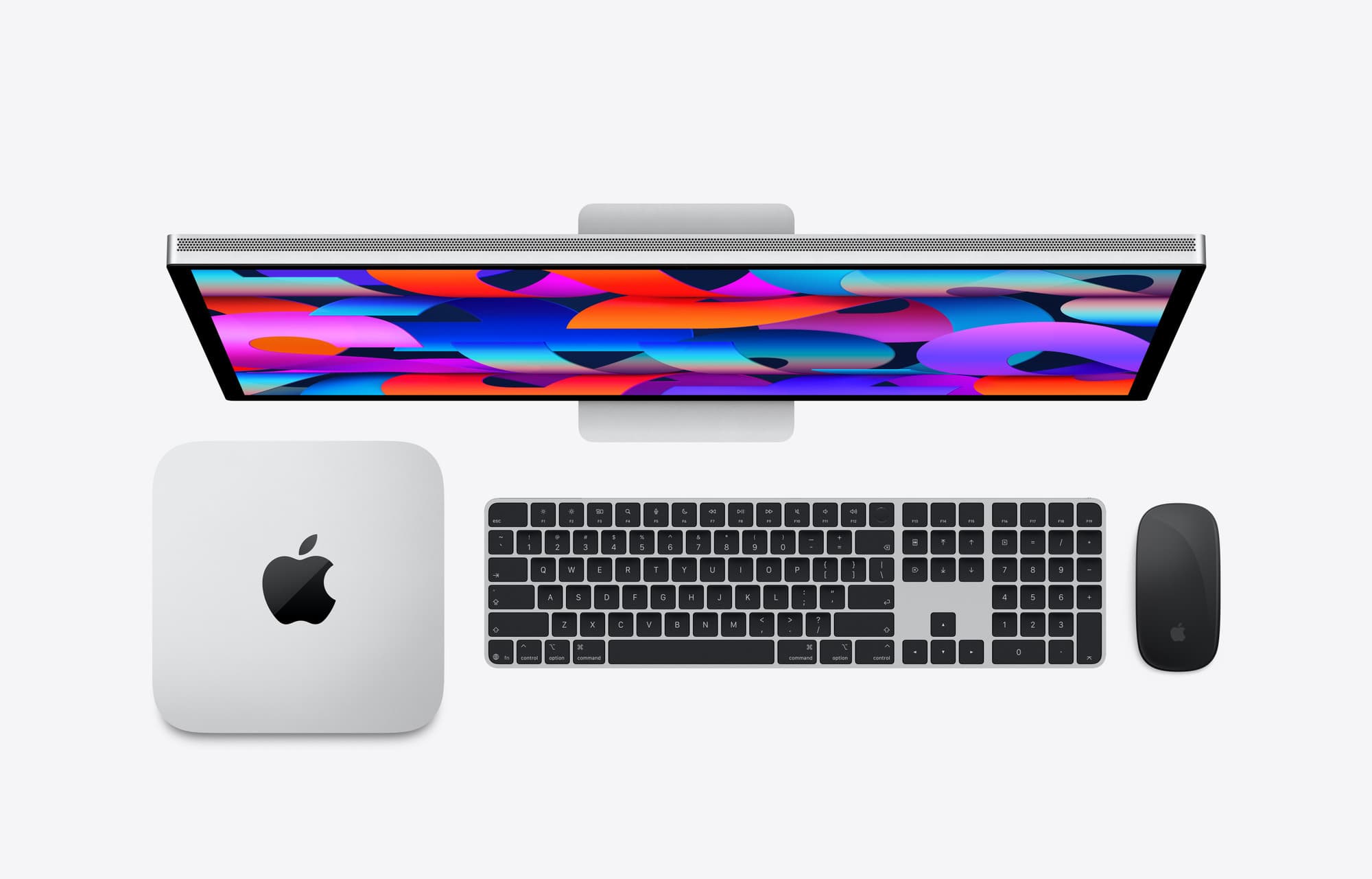 Mac Studio with display, keyboard and mouse