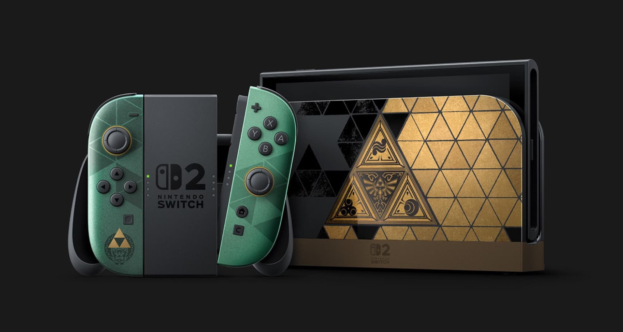Console, Joy-Con 2 and dock in anniversary design