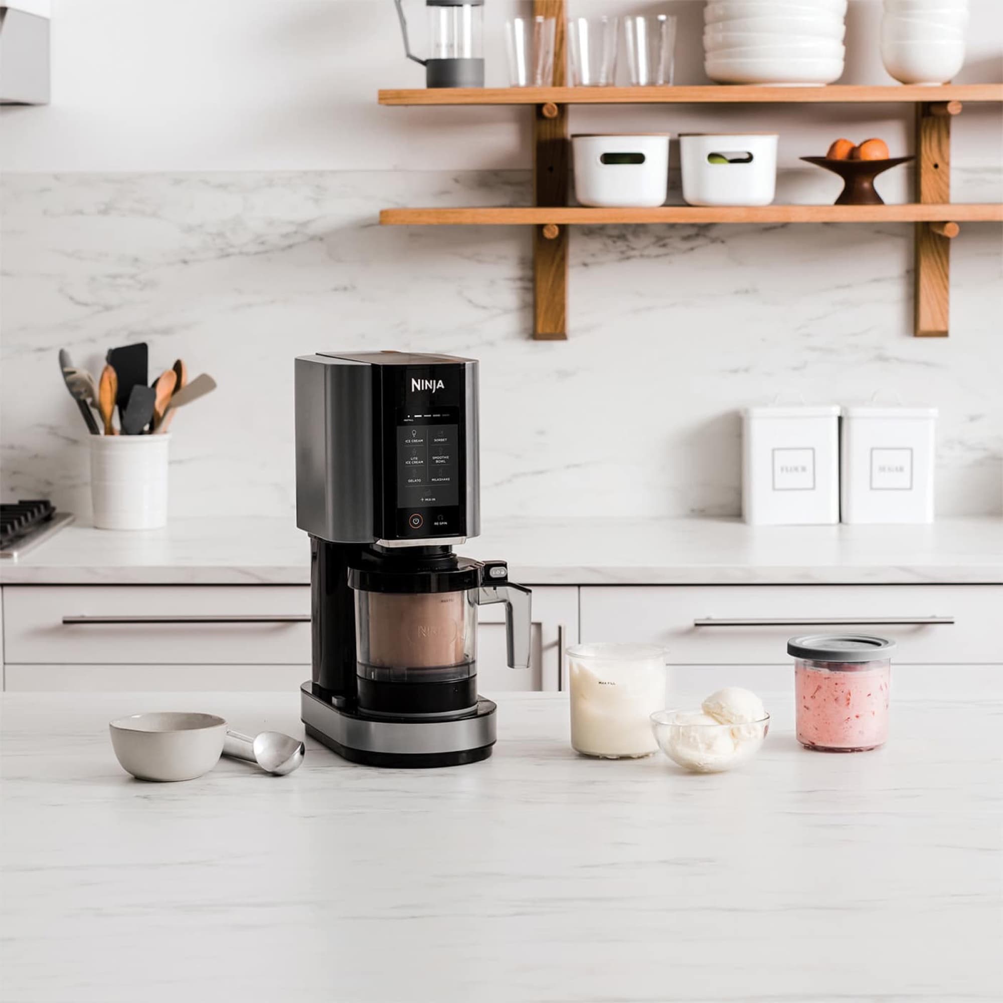 Ninja CREAMi in a bright kitchen