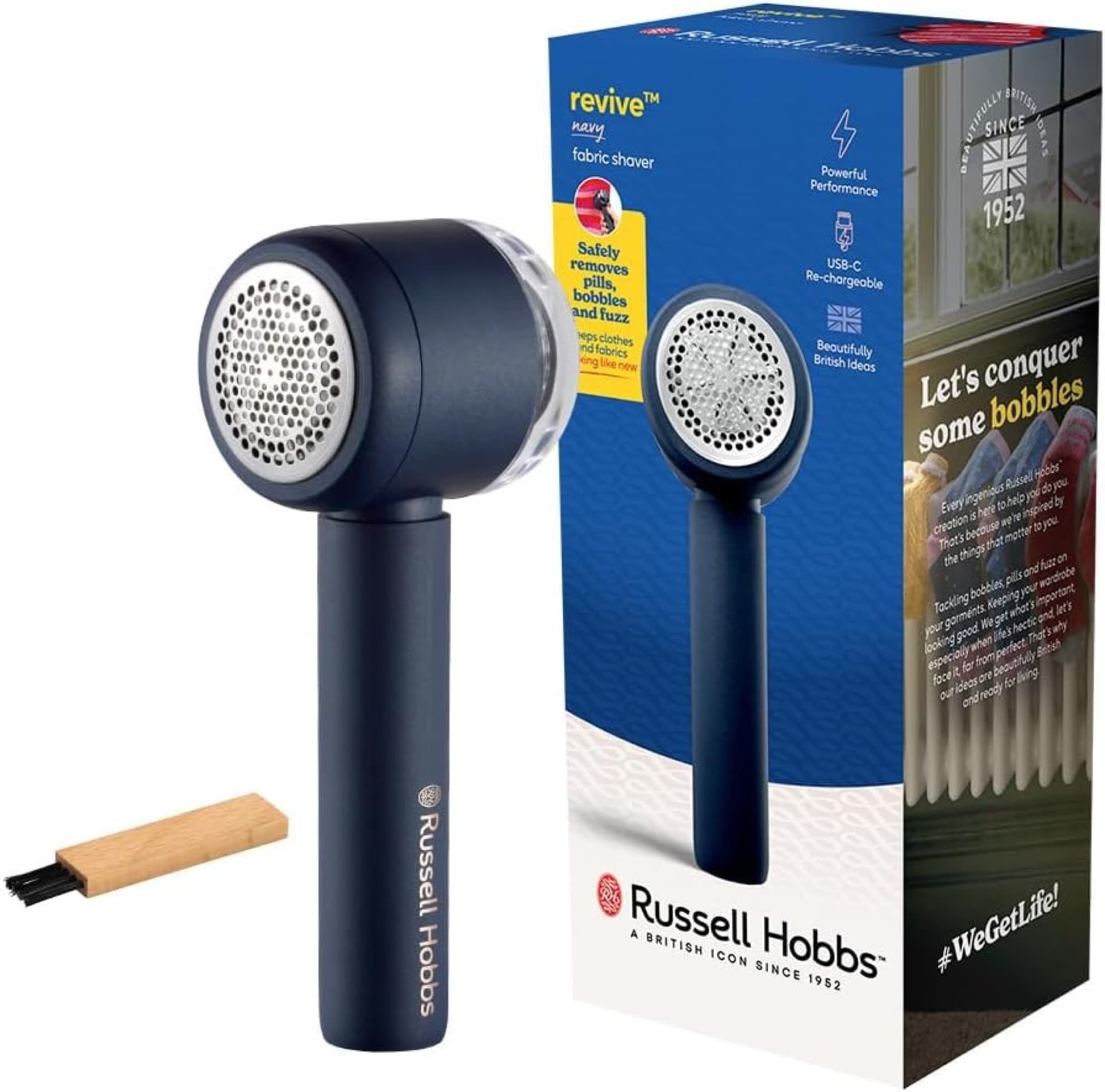 The fabric shaver with cleaning brush