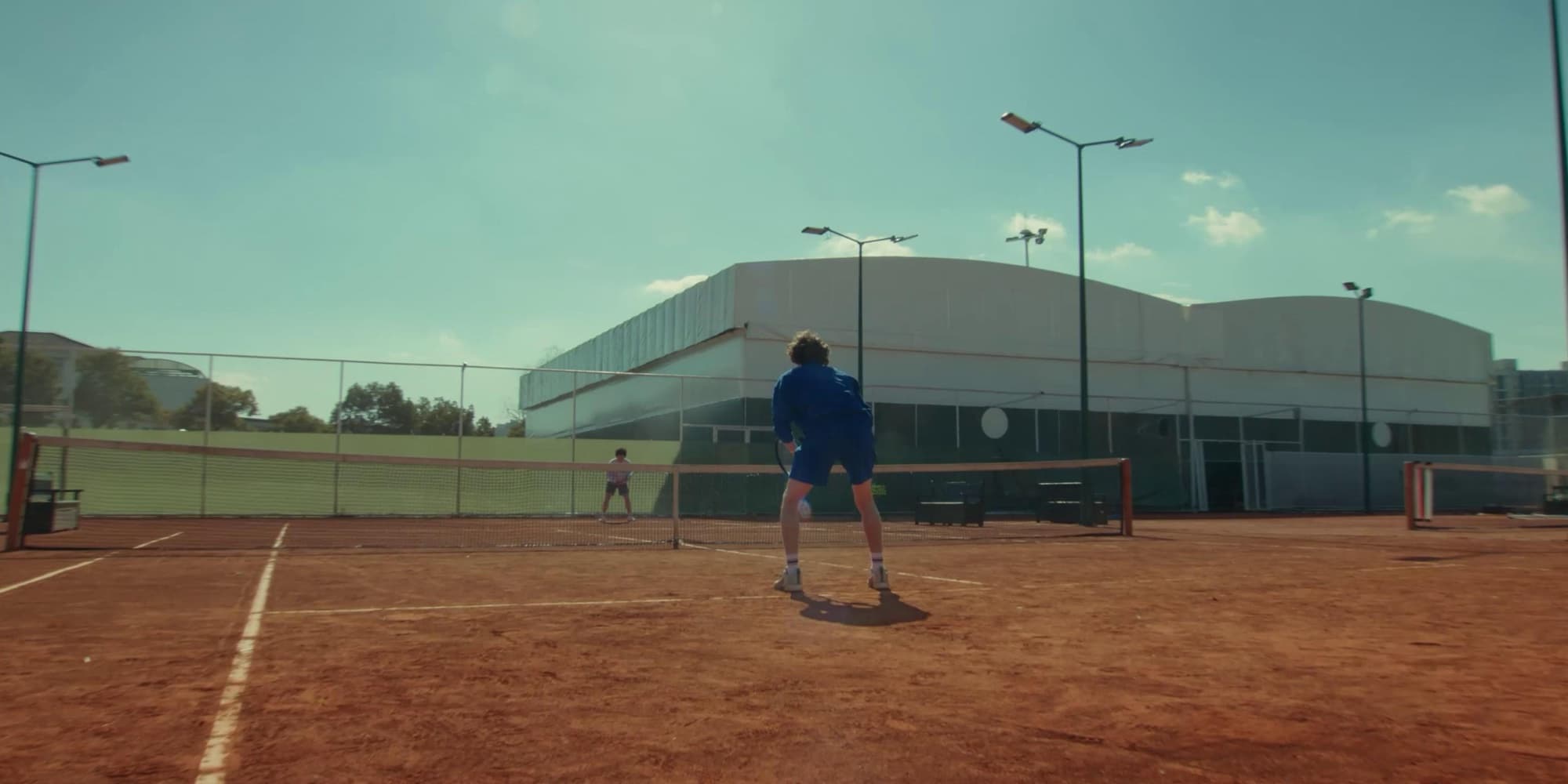 Tennis player on a clay court