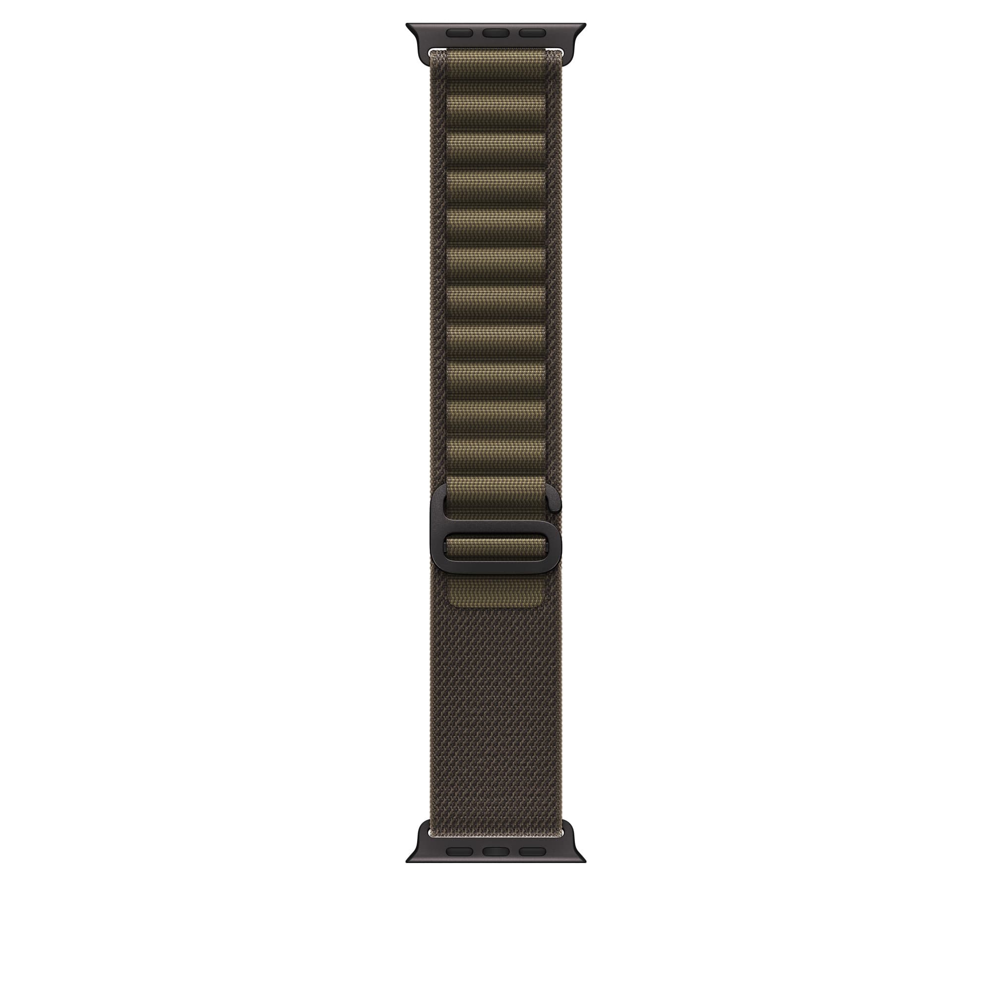 Alpine Loop for Apple Watch in dark olive, black titanium