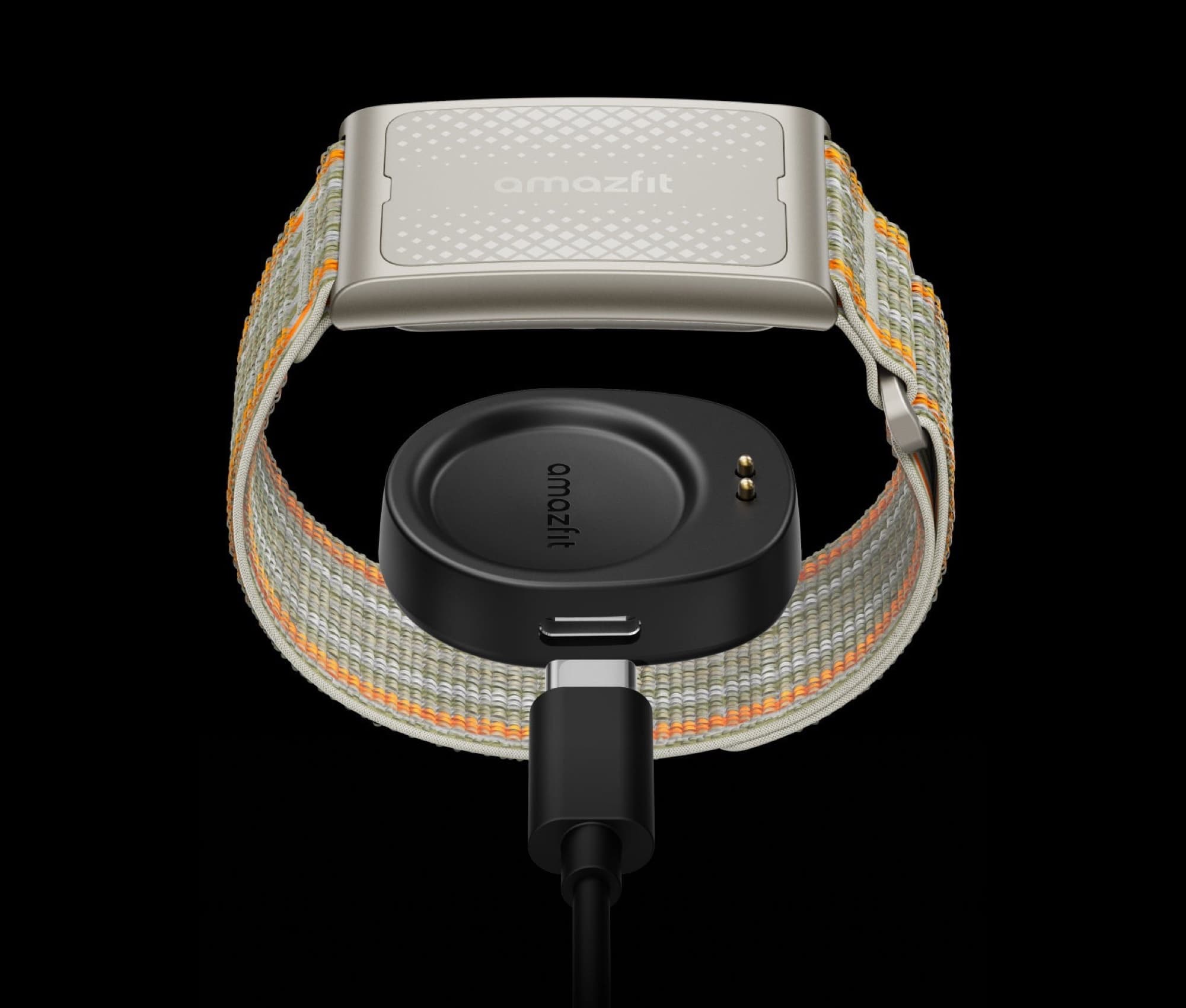 Helio Strap Pro on its charger