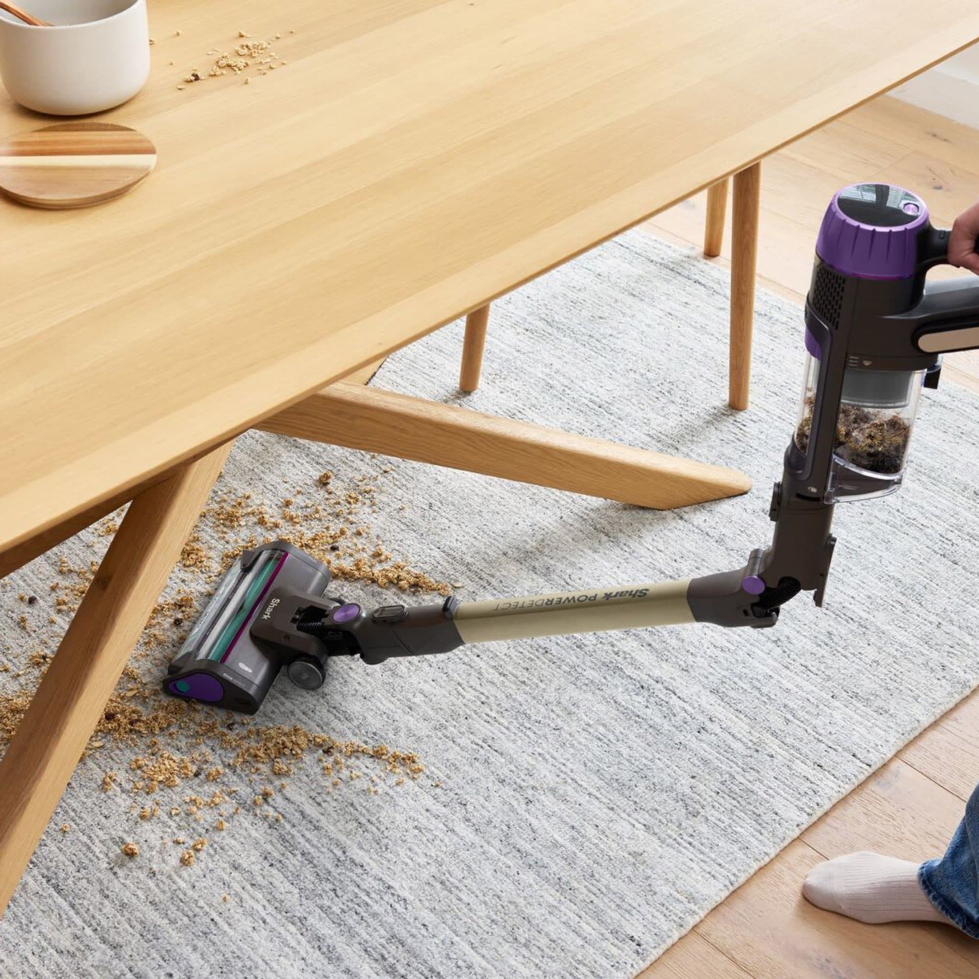 The wand bent under a table